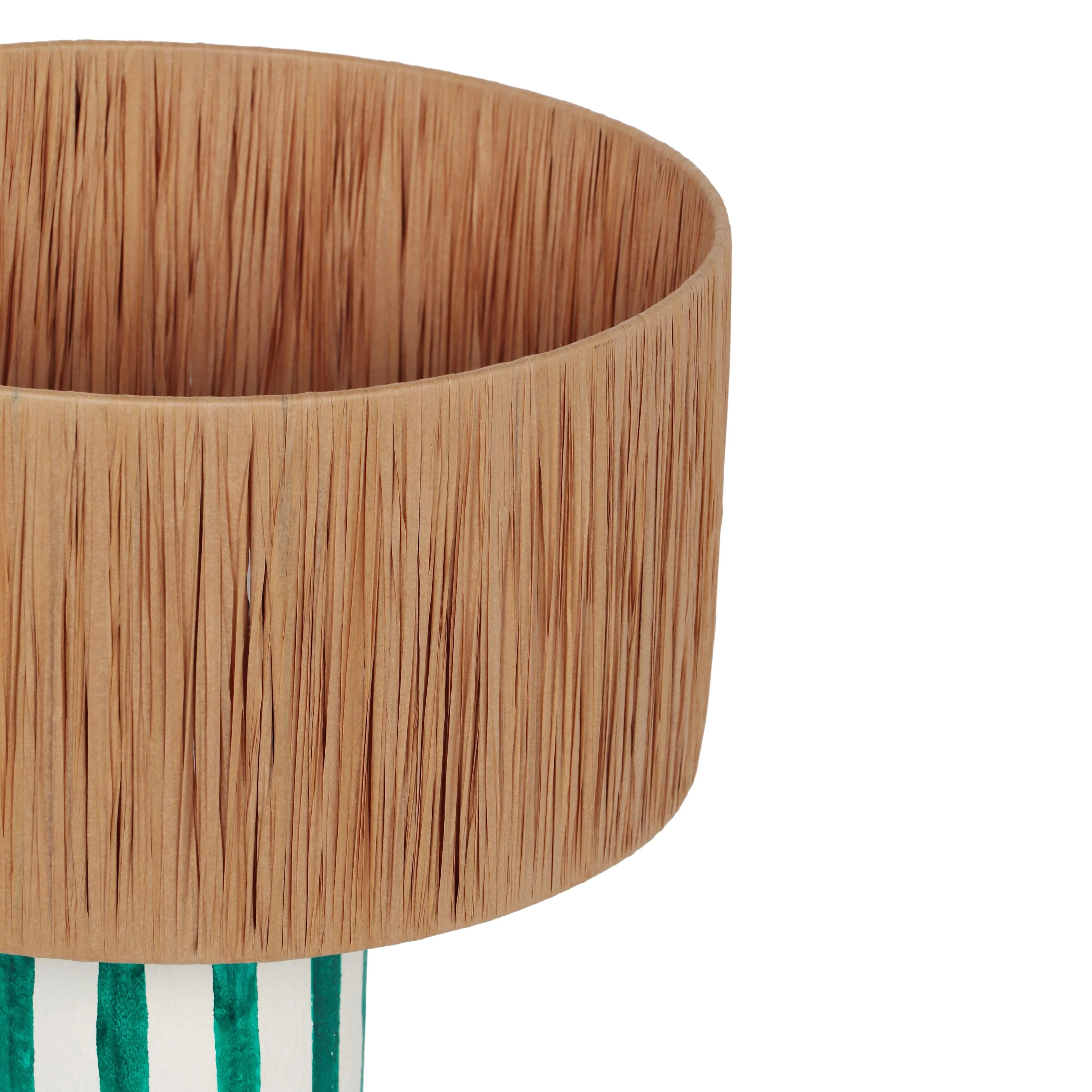 Ravello Green Striped Papier Mache Table Lamp 10 Ravello Green Striped Papier Mache Table Lamp