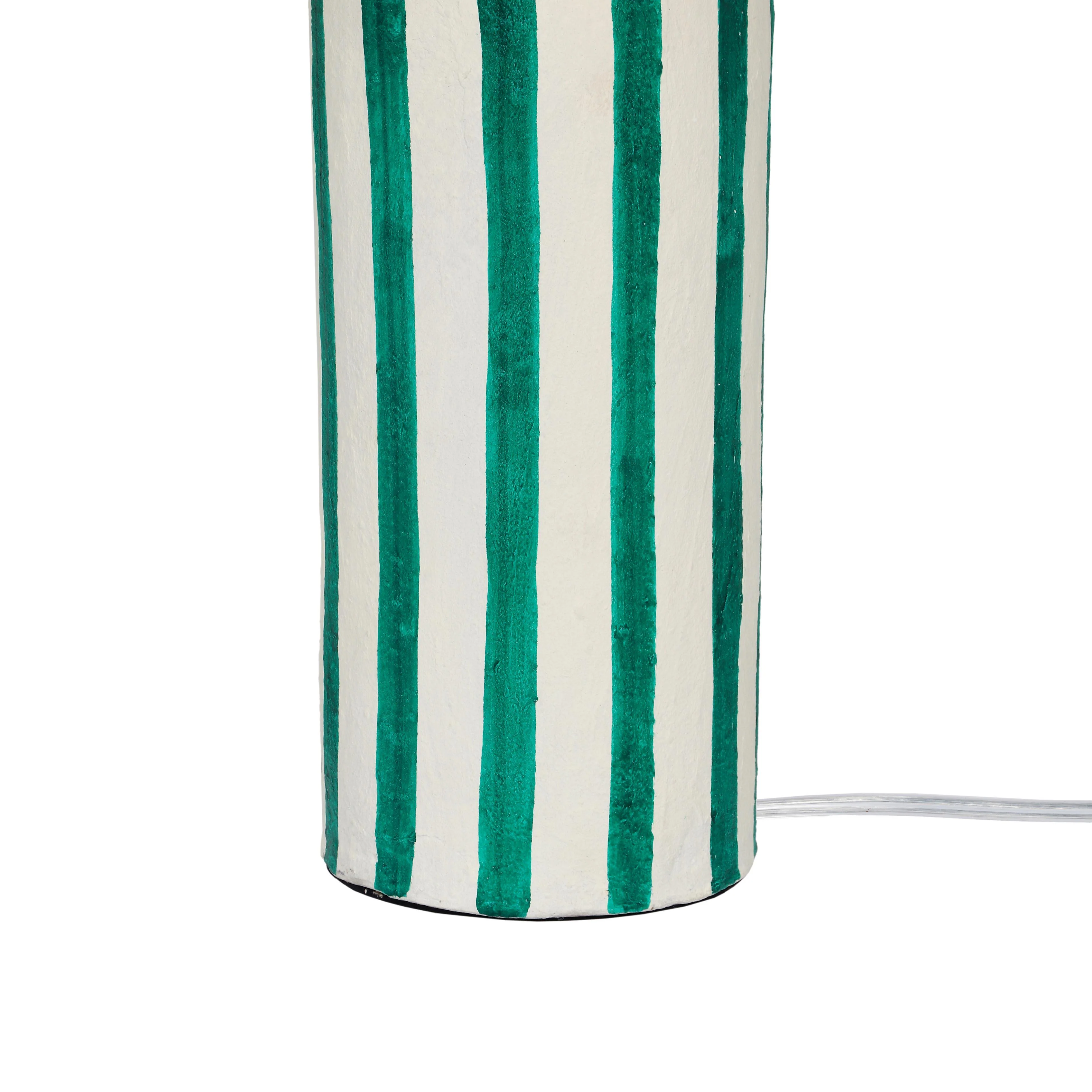 Ravello Green Striped Papier Mache Table Lamp 11 Ravello Green Striped Papier Mache Table Lamp