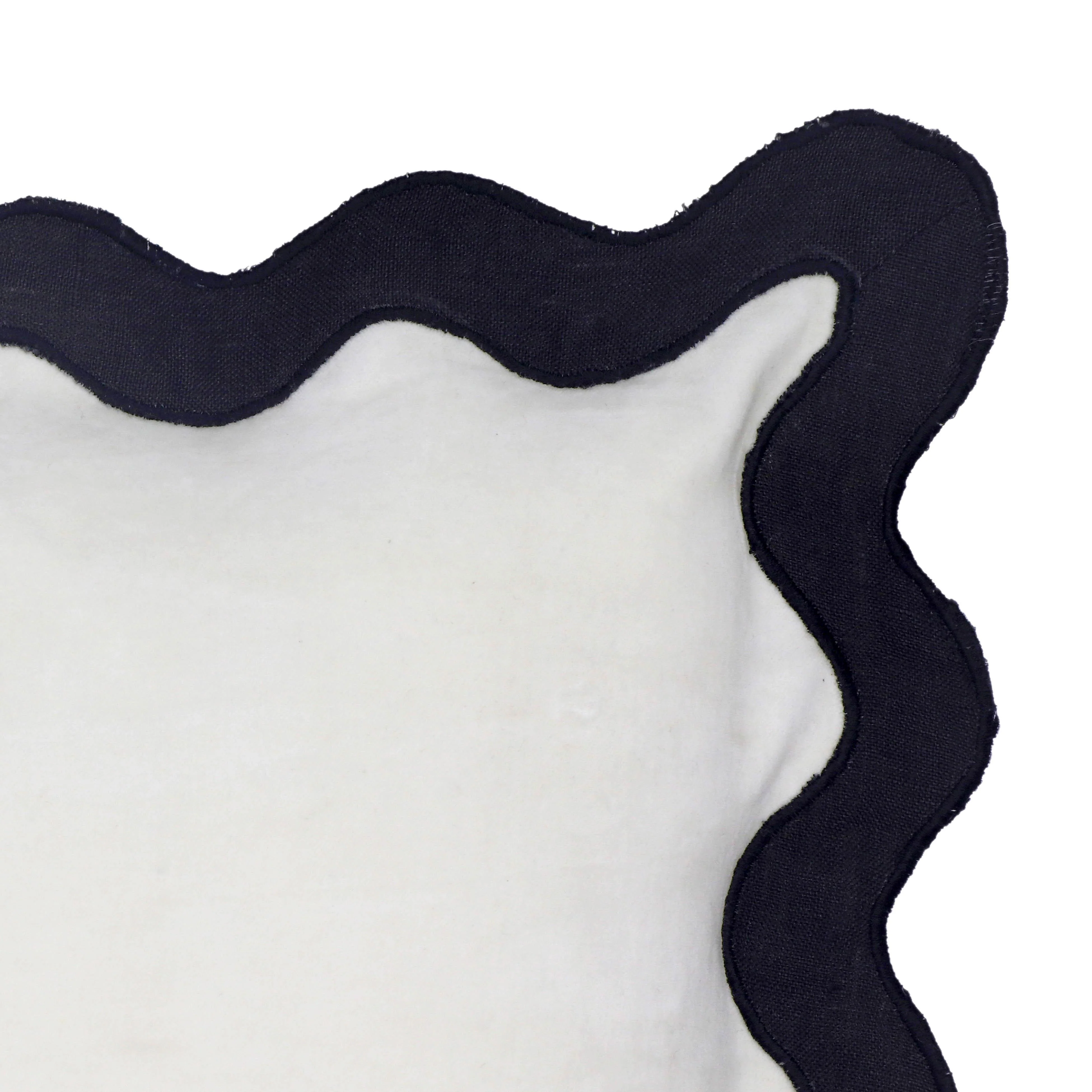 Scalloped Edge 24" Square Throw Pillow Cover 81 Scalloped Edge 24" Square Throw Pillow Cover