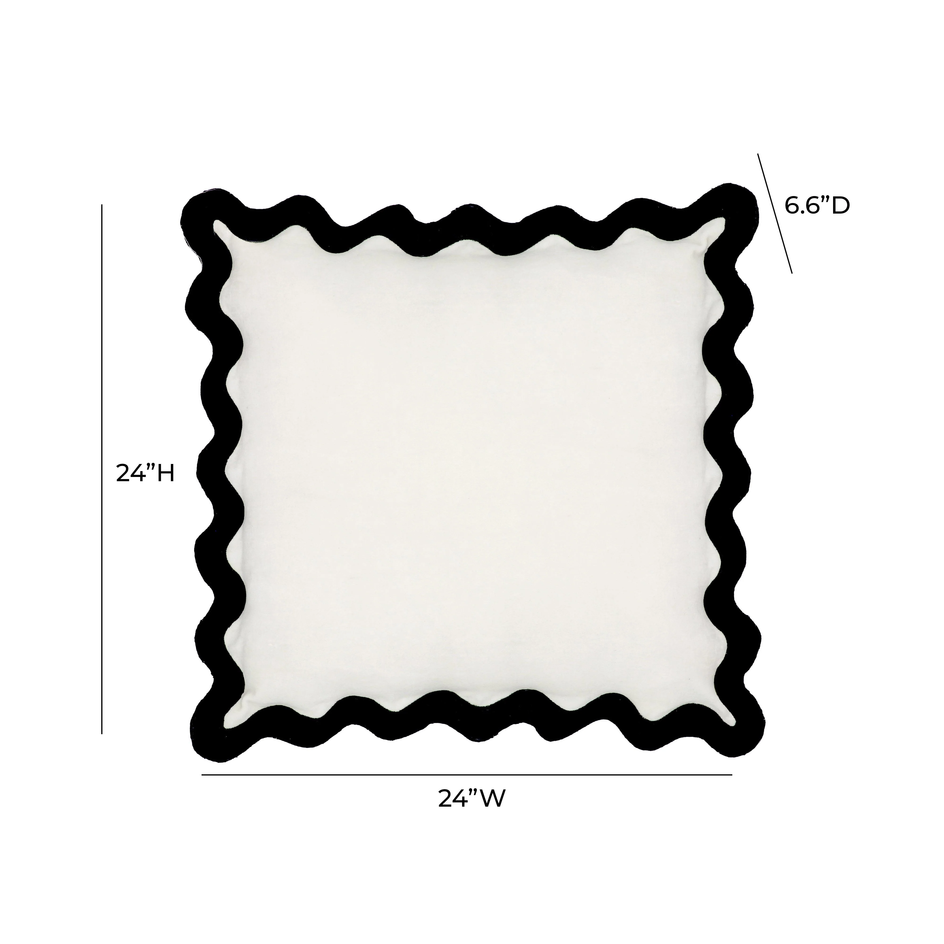 Scalloped Edge 24" Square Throw Pillow Cover 82 Scalloped Edge 24" Square Throw Pillow Cover