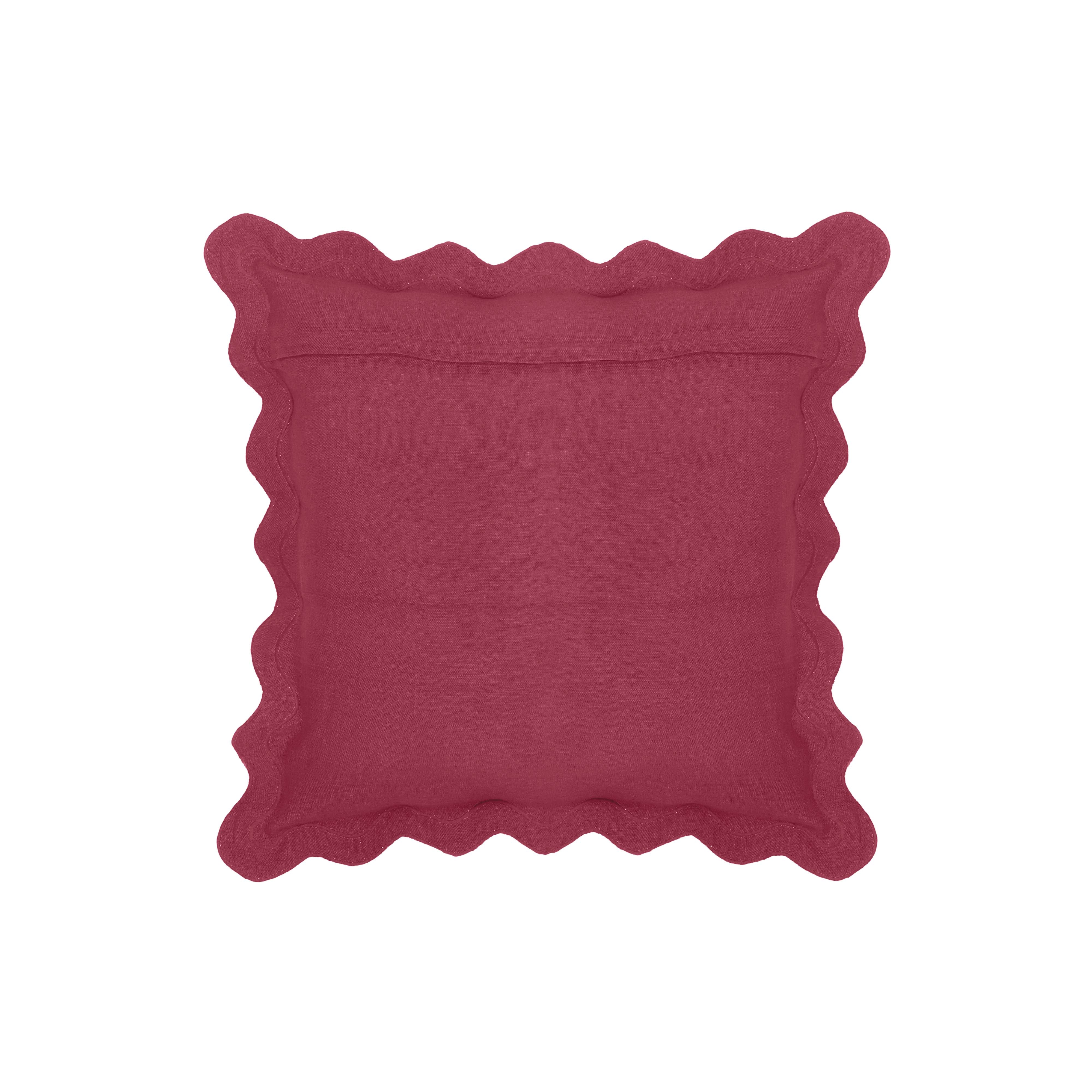 Scalloped Edge 24" Square Throw Pillow Cover 86 Scalloped Edge 24" Square Throw Pillow Cover