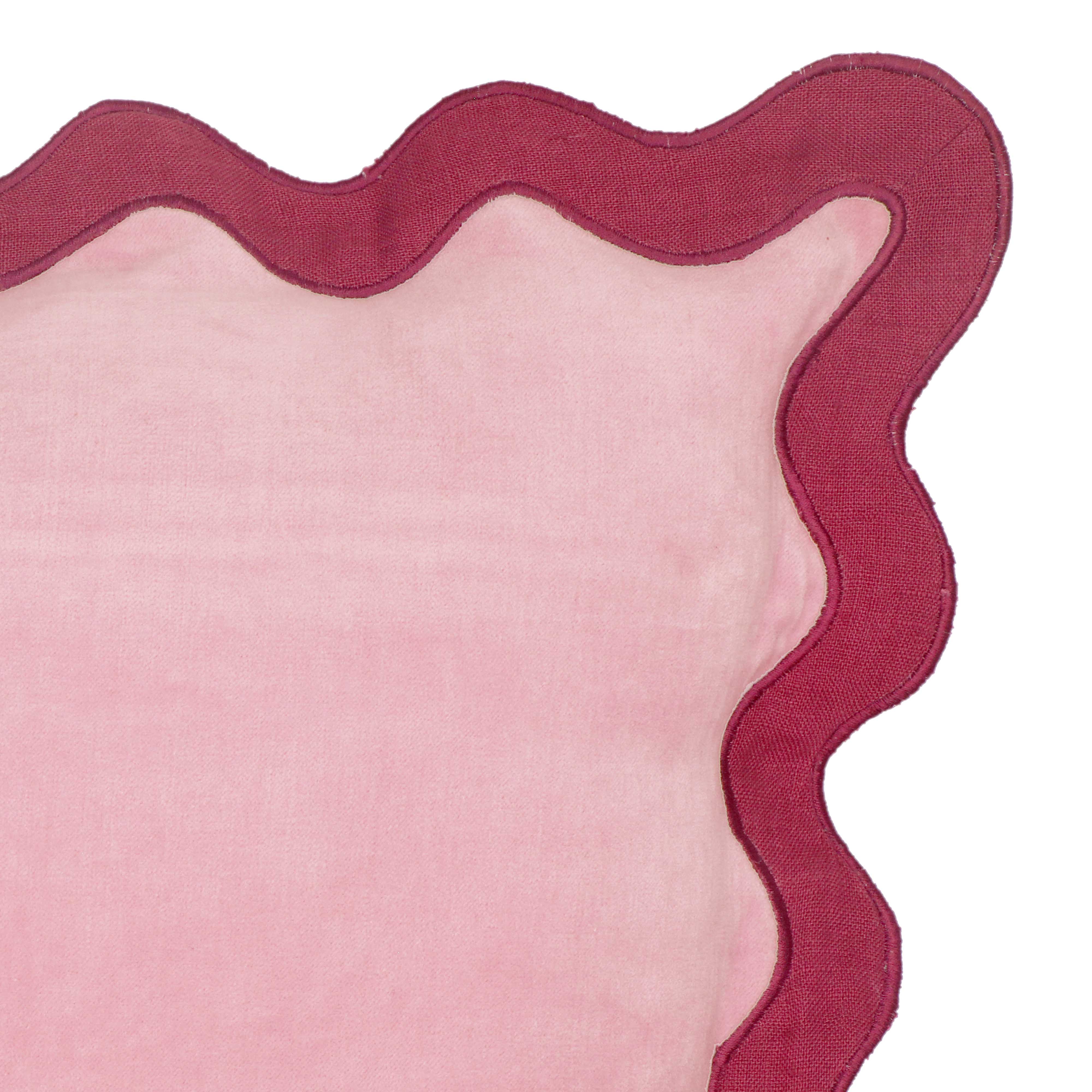 Scalloped Edge 24" Square Throw Pillow Cover 87 Scalloped Edge 24" Square Throw Pillow Cover