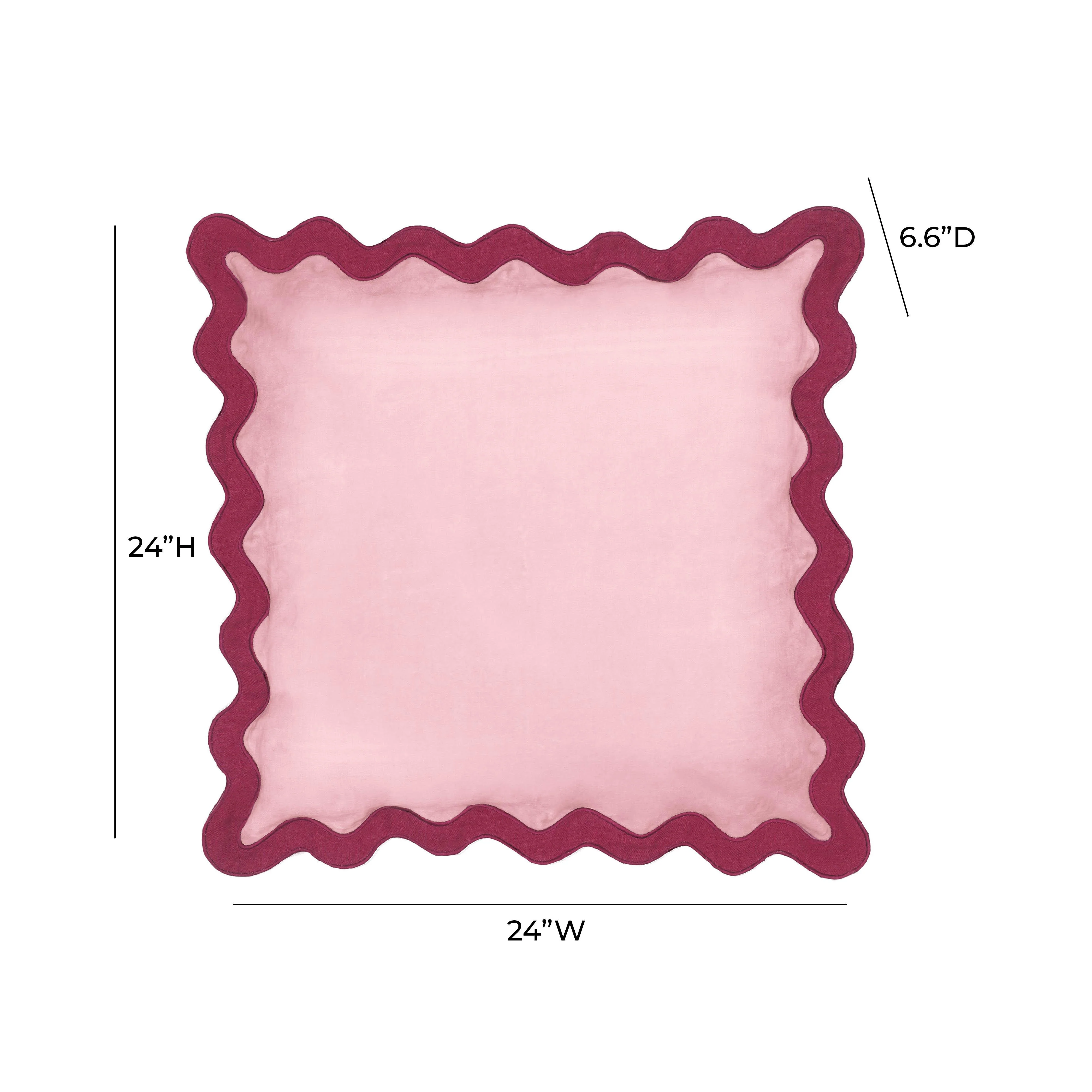 Scalloped Edge 24" Square Throw Pillow Cover 93 Scalloped Edge 24" Square Throw Pillow Cover