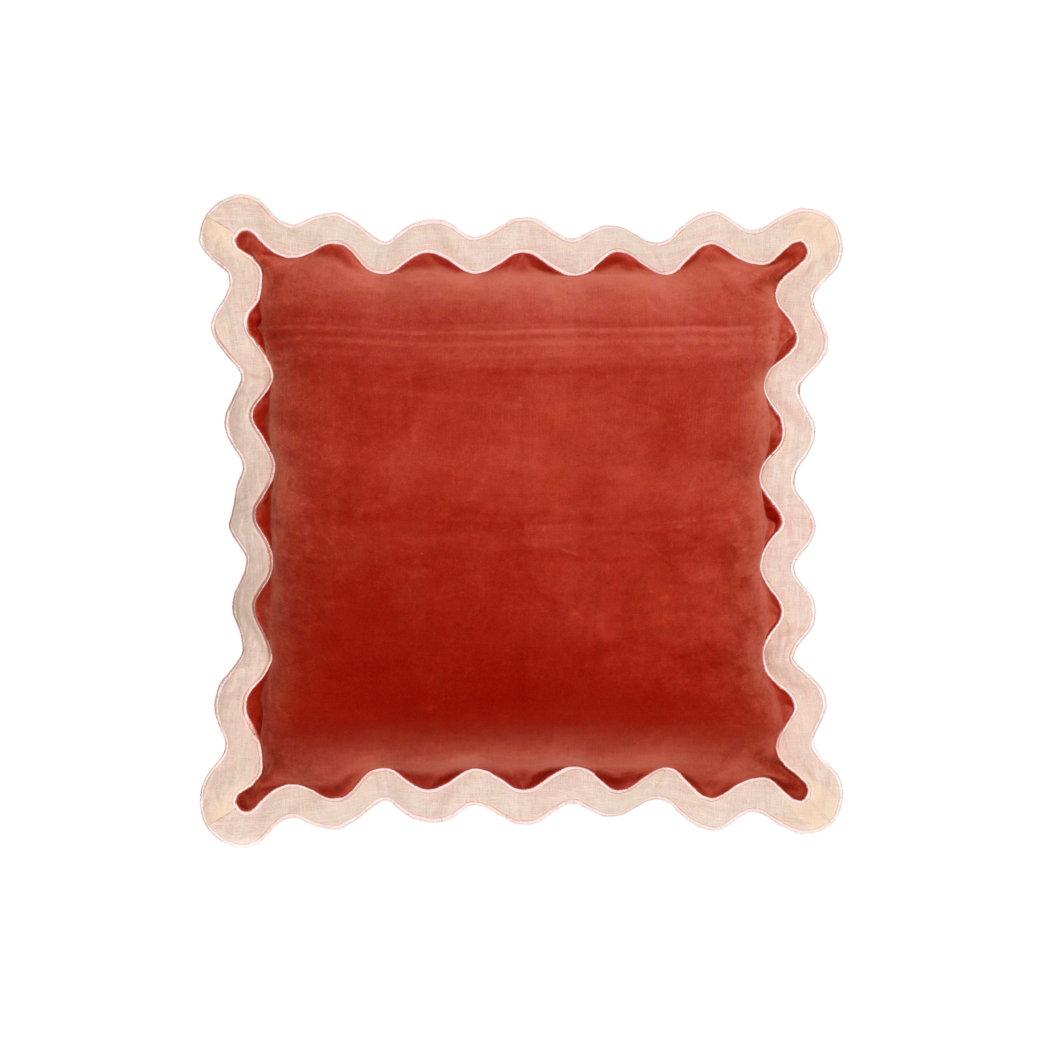 Scalloped Edge 24" Square Throw Pillow Cover 94 Scalloped Edge 24" Square Throw Pillow Cover