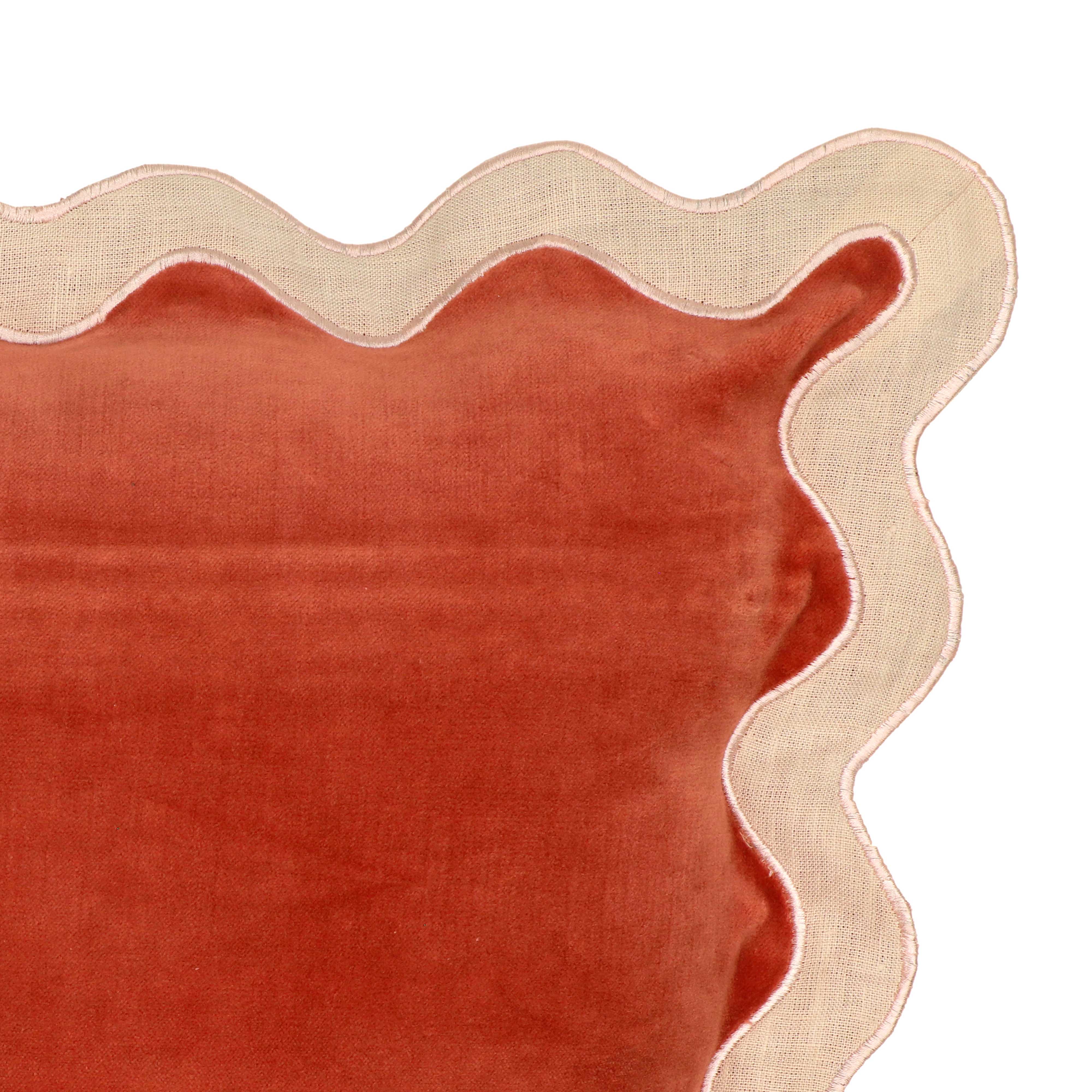 Scalloped Edge 24" Square Throw Pillow Cover 98 Scalloped Edge 24" Square Throw Pillow Cover
