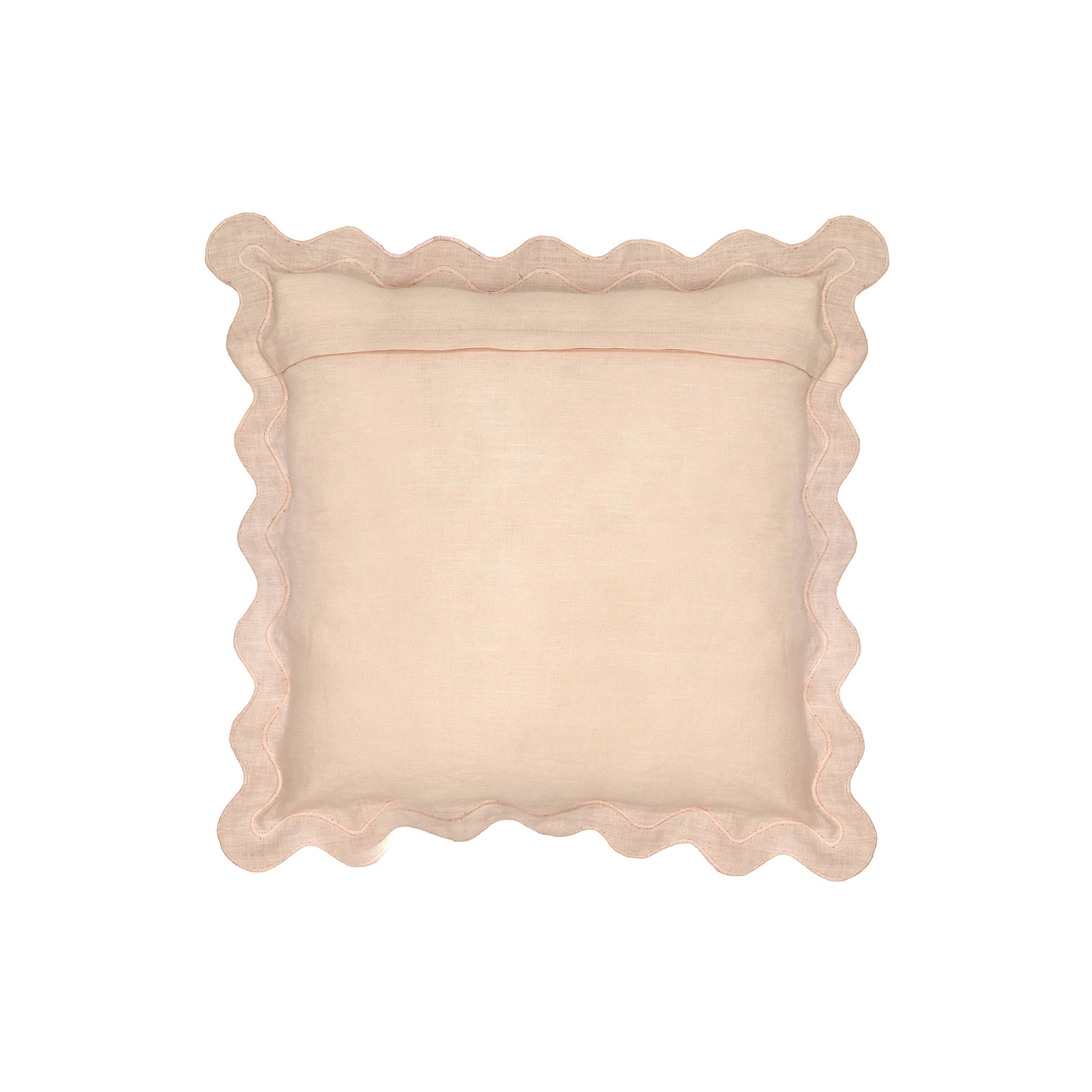 Scalloped Edge 24" Square Throw Pillow Cover 102 Scalloped Edge 24" Square Throw Pillow Cover