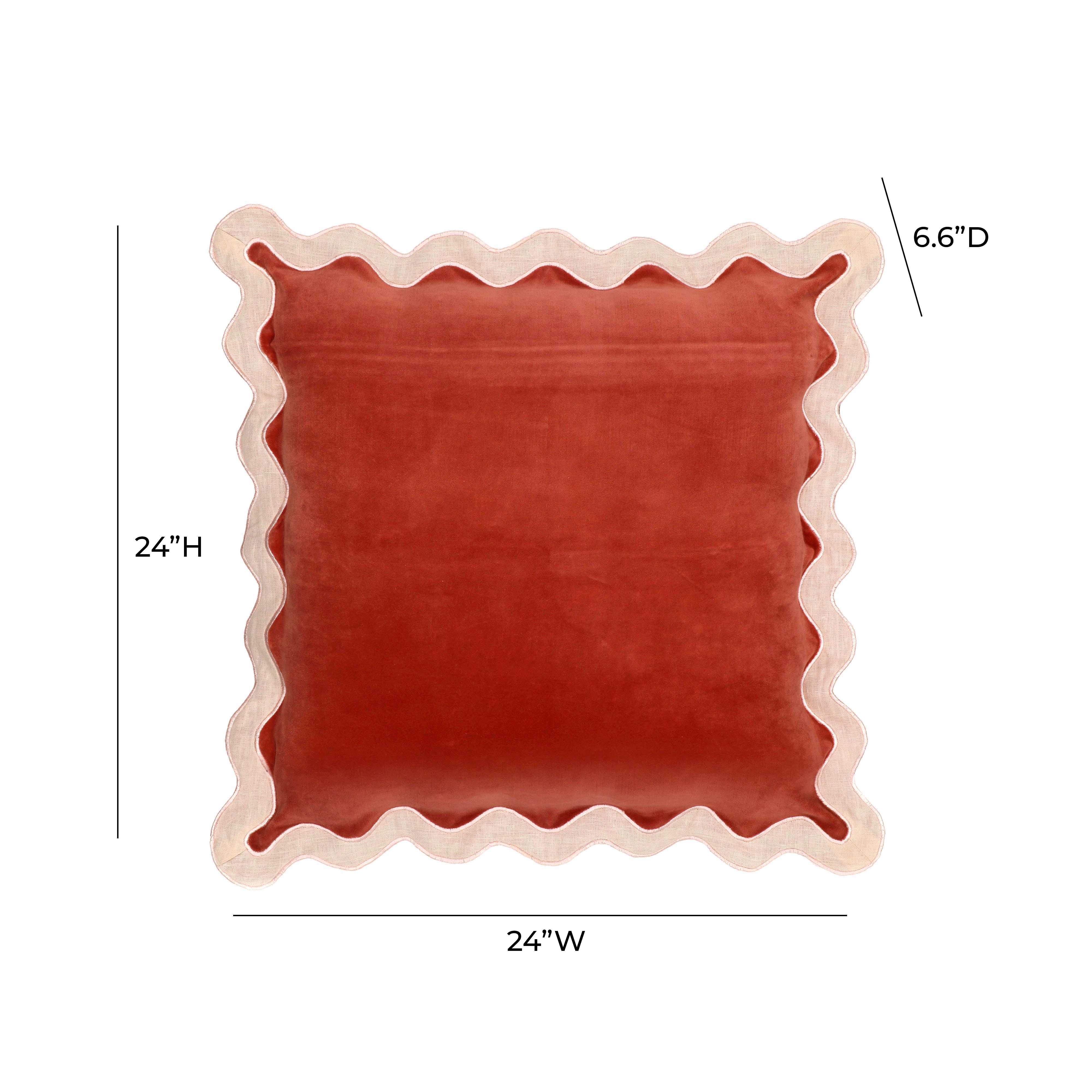 Scalloped Edge 24" Square Throw Pillow Cover 104 Scalloped Edge 24" Square Throw Pillow Cover