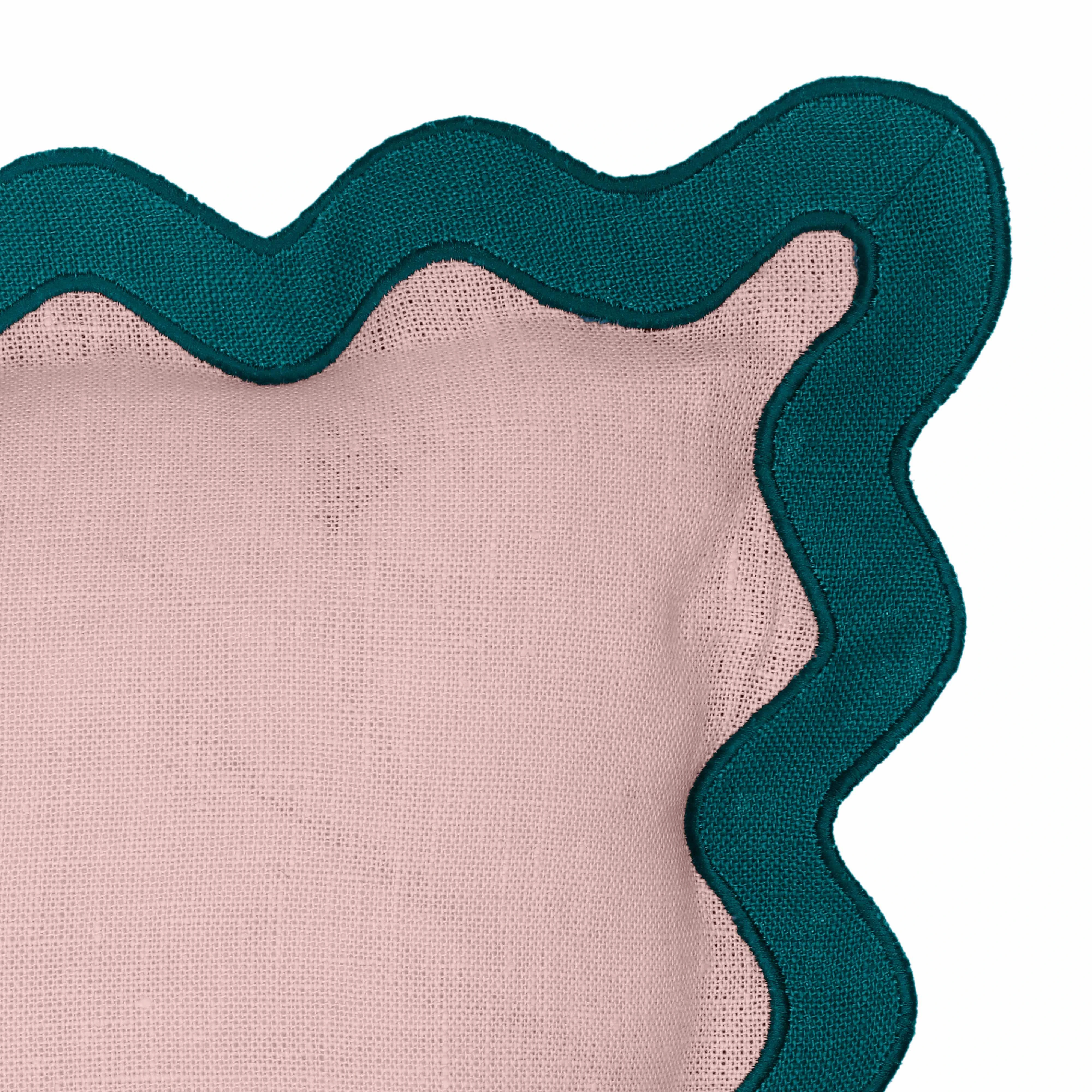 Scalloped Edge 24" Square Throw Pillow Cover 114 Scalloped Edge 24" Square Throw Pillow Cover