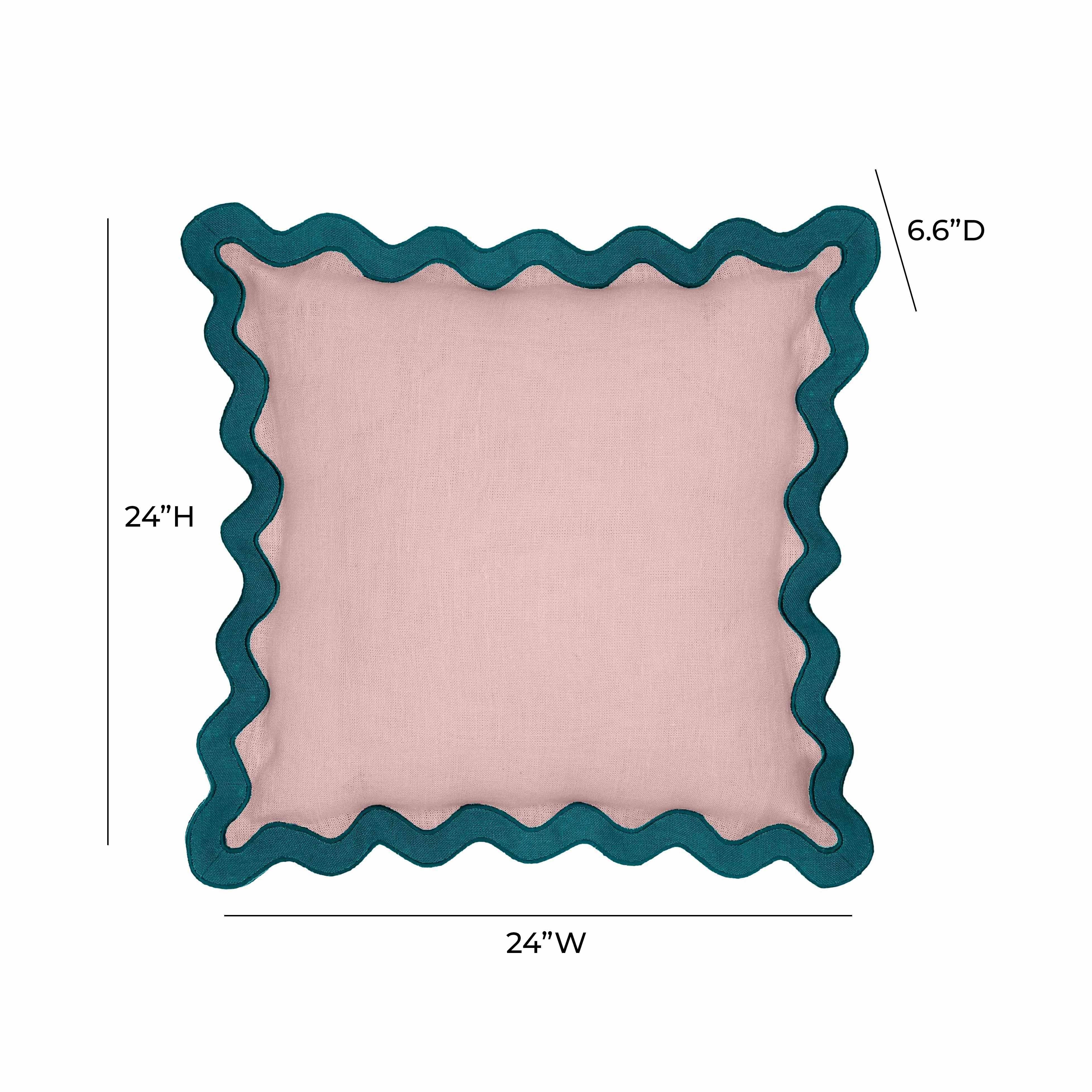Scalloped Edge 24" Square Throw Pillow Cover 115 Scalloped Edge 24" Square Throw Pillow Cover