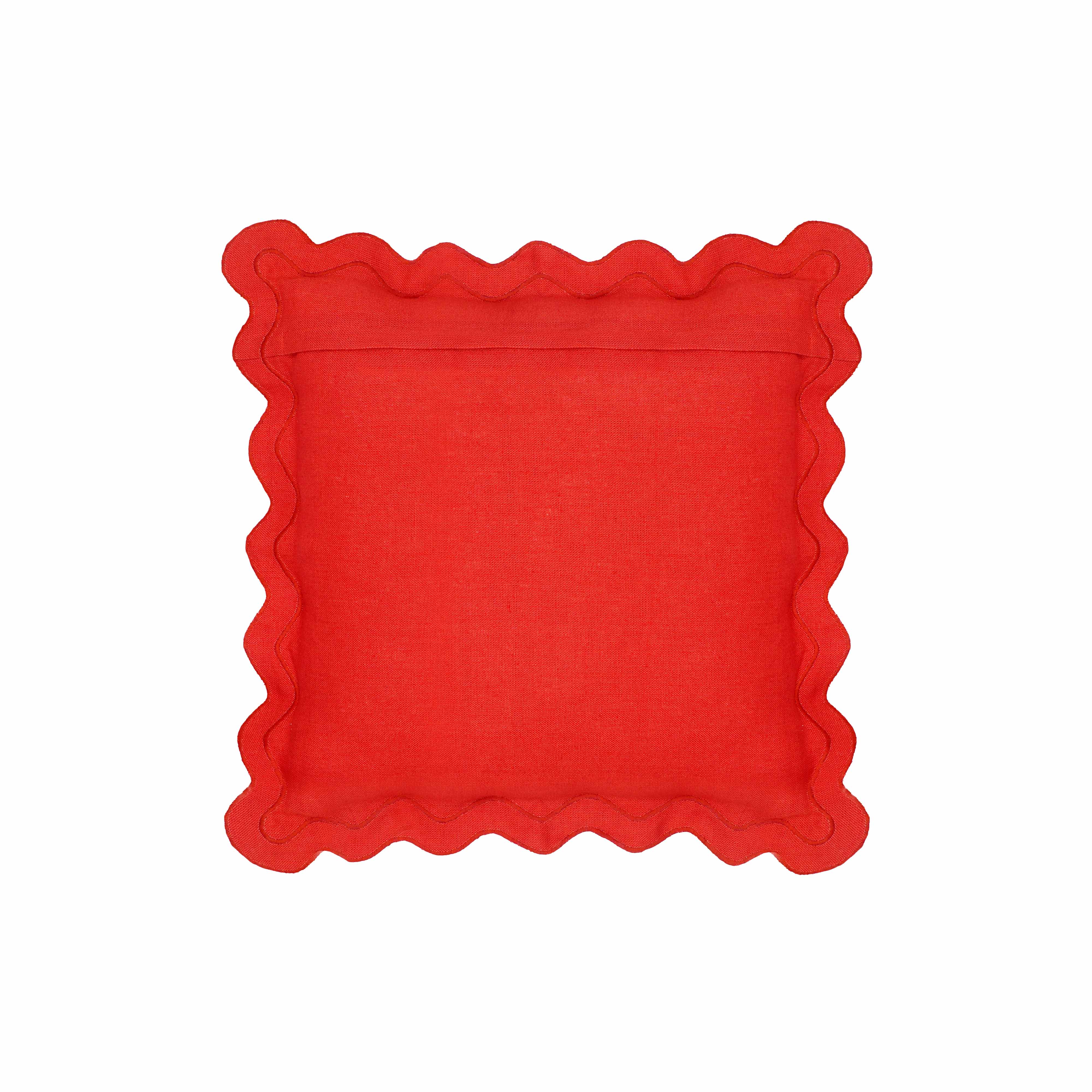 Scalloped Edge 24" Square Throw Pillow Cover 119 Scalloped Edge 24" Square Throw Pillow Cover