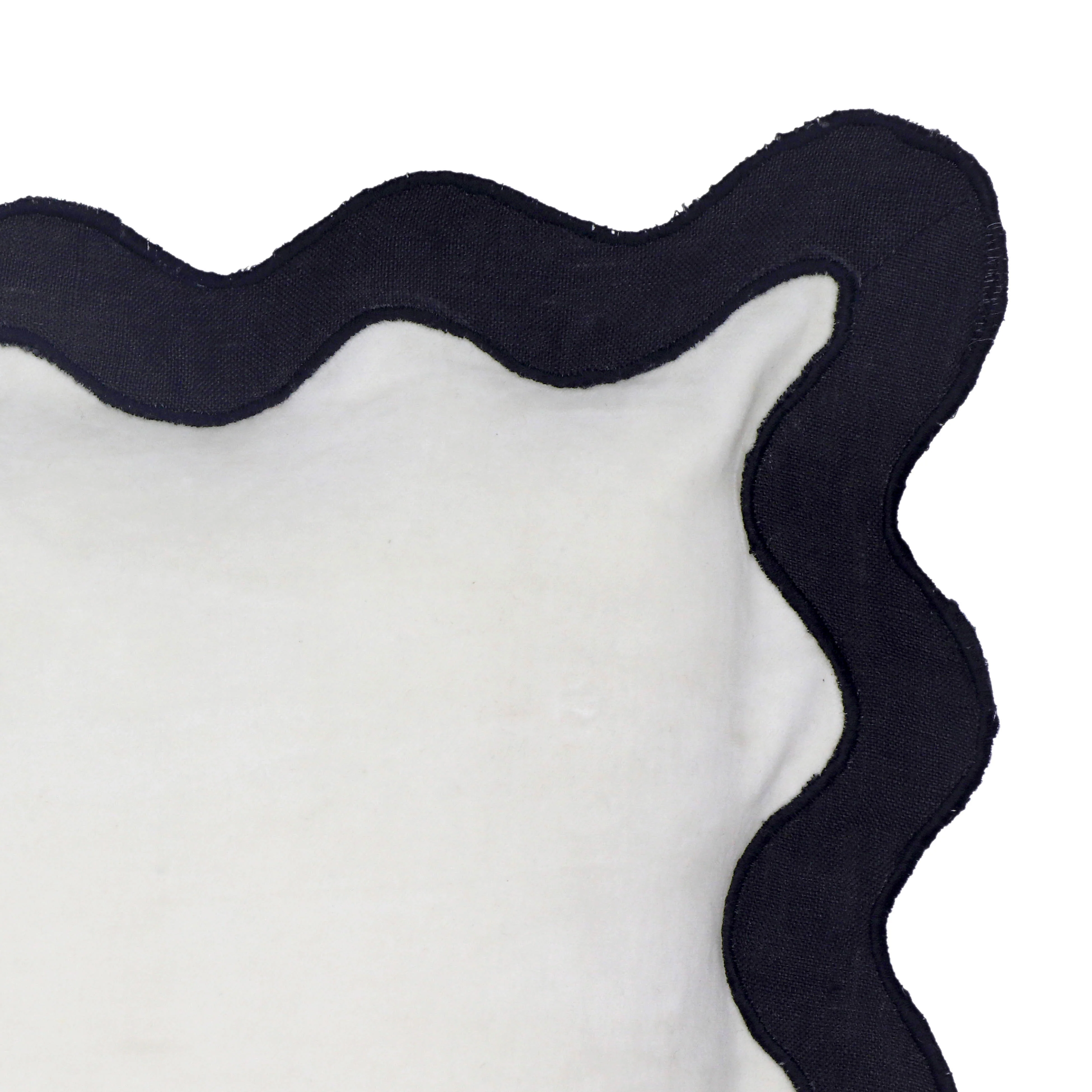 Scalloped Edge 24" Square Throw Pillow Cover 76 Scalloped Edge 24" Square Throw Pillow Cover