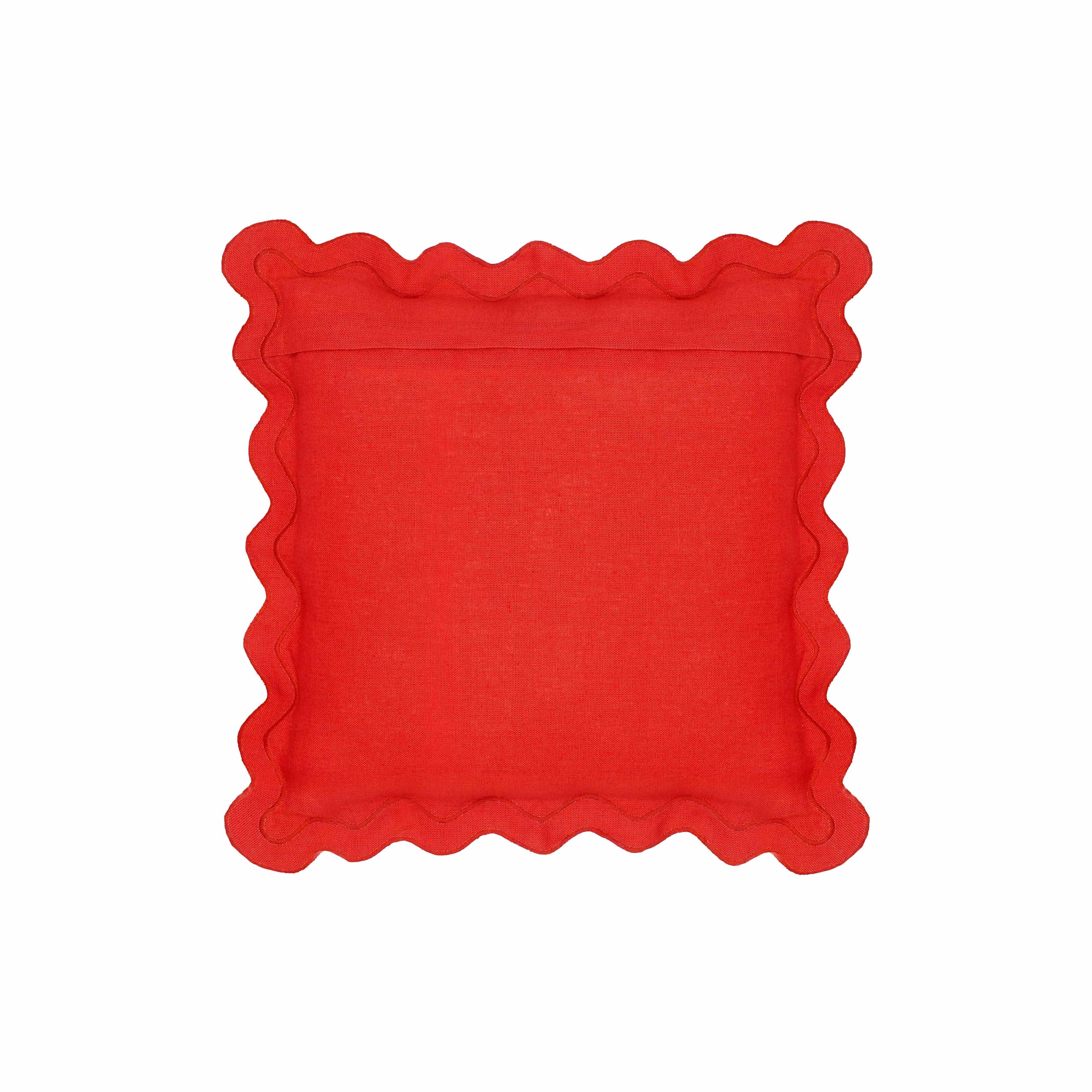 Scalloped Edge 24" Square Throw Pillow Cover 124 Scalloped Edge 24" Square Throw Pillow Cover