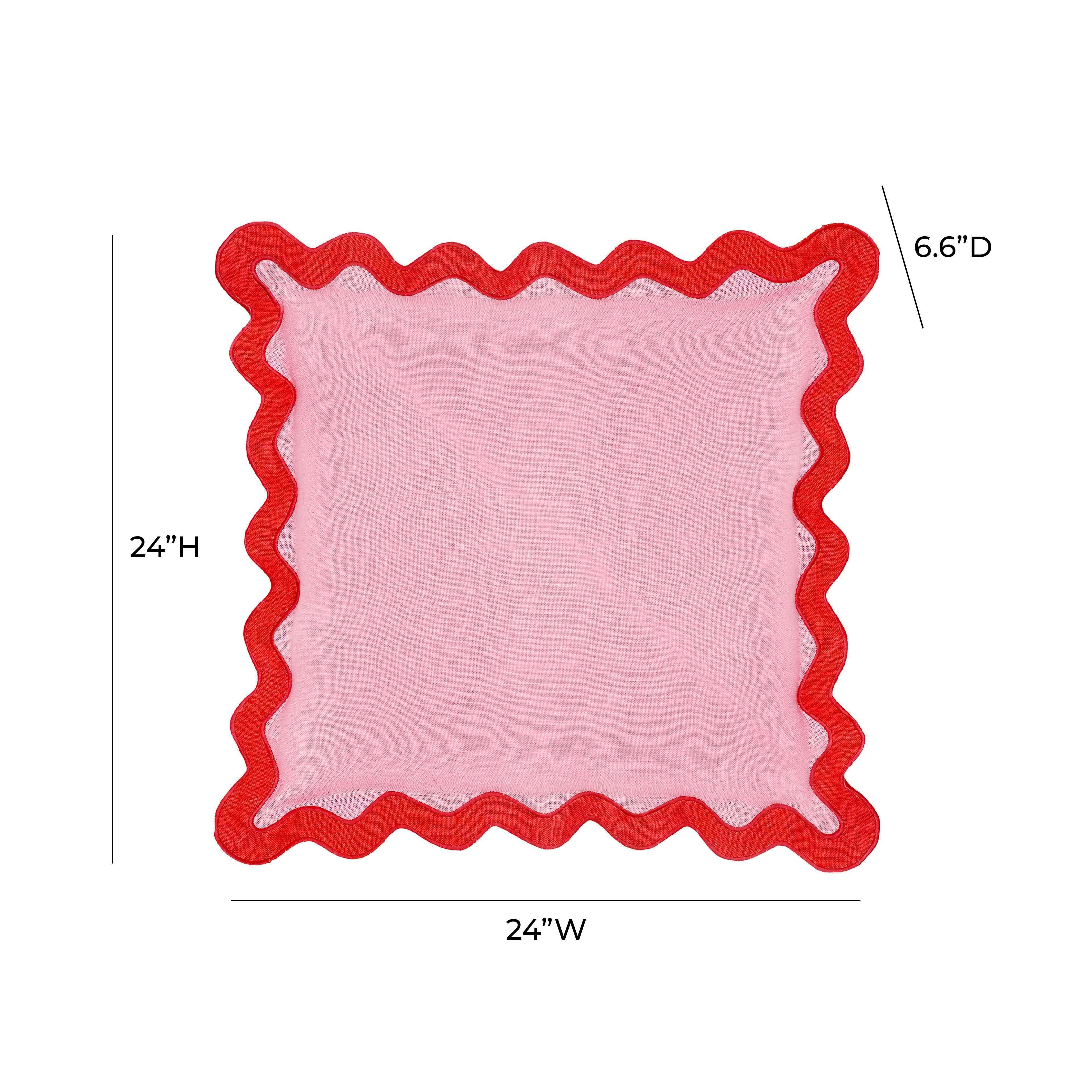Scalloped Edge 24" Square Throw Pillow Cover 126 Scalloped Edge 24" Square Throw Pillow Cover