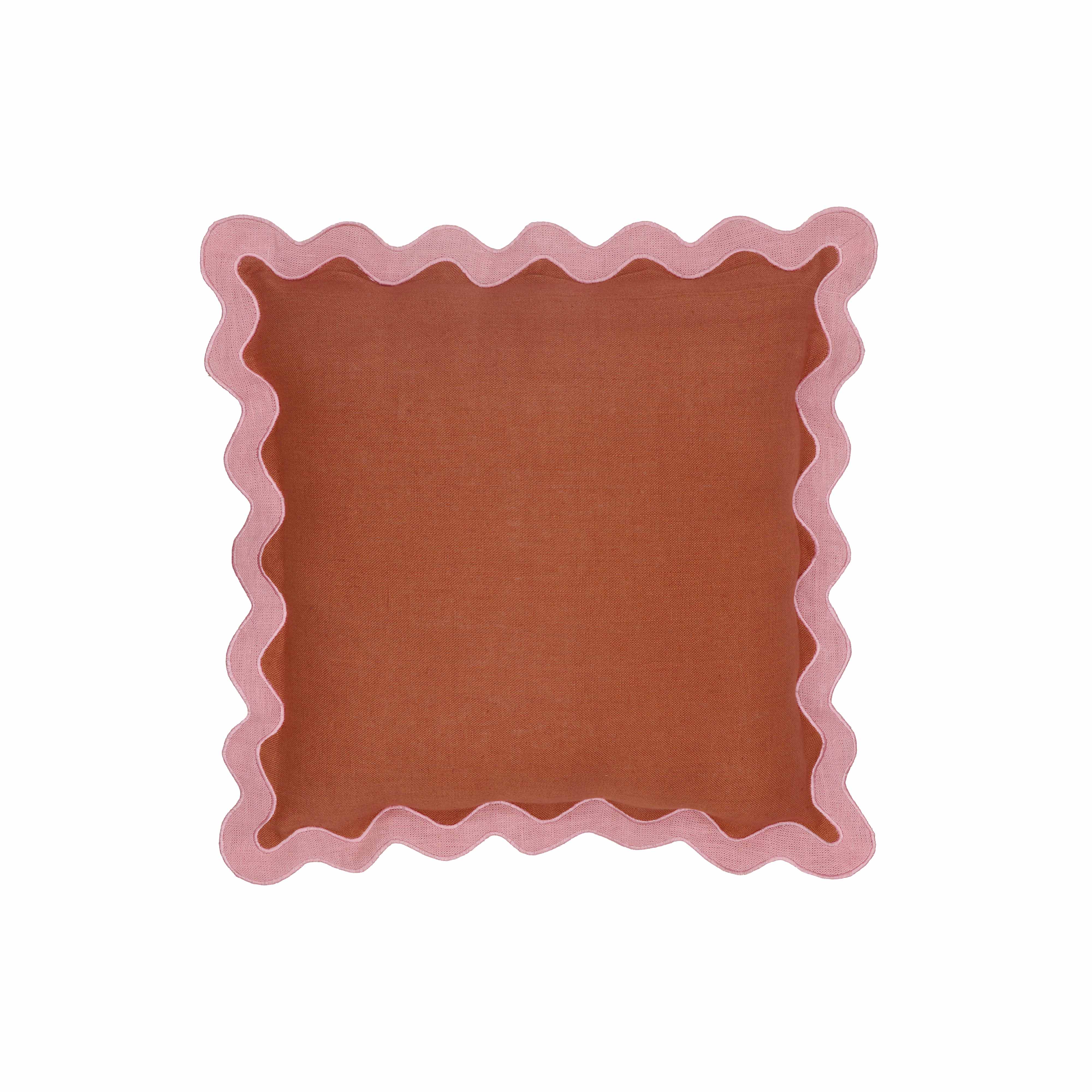 Scalloped Edge 24" Square Throw Pillow Cover 127 Scalloped Edge 24" Square Throw Pillow Cover