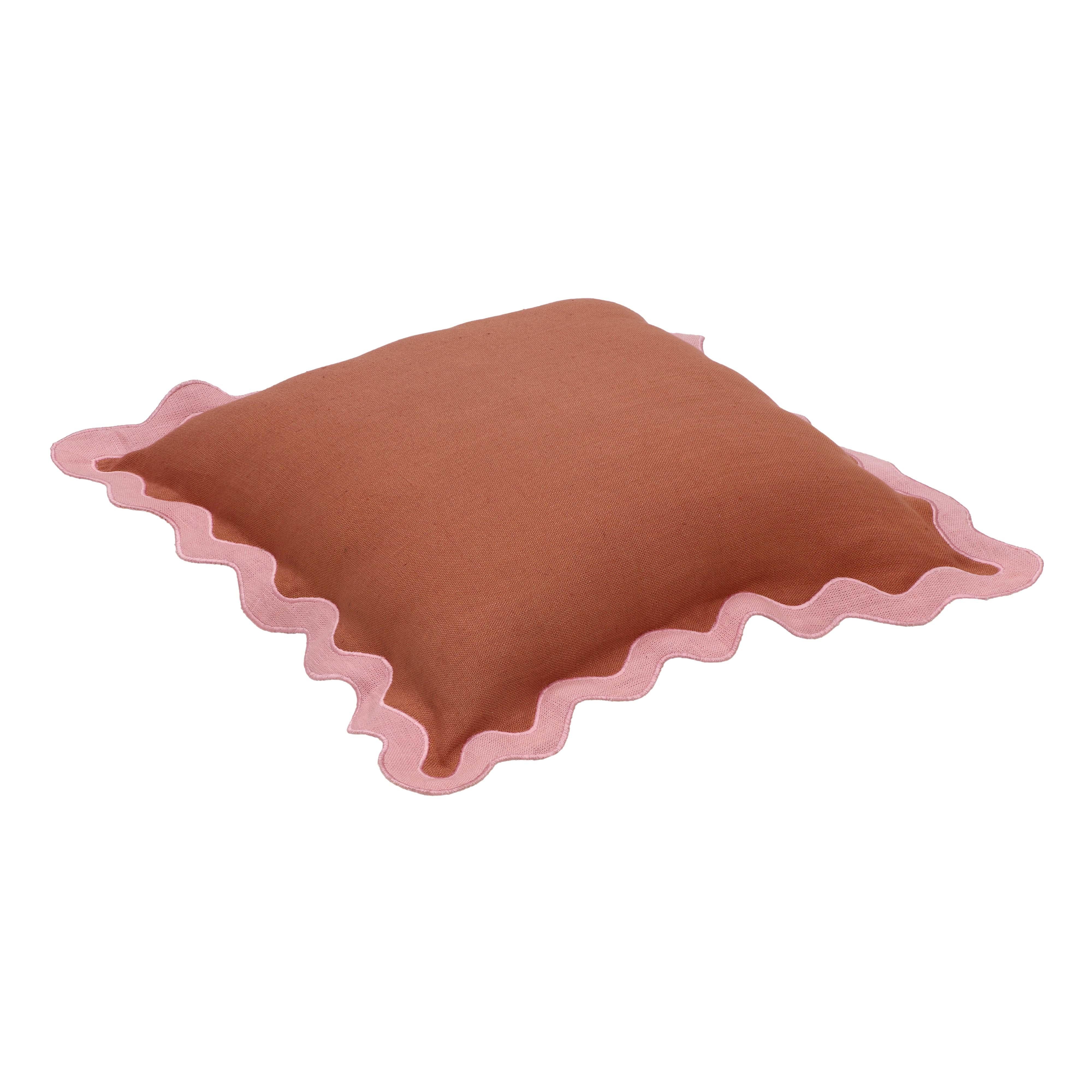 Scalloped Edge 24" Square Throw Pillow Cover 134 Scalloped Edge 24" Square Throw Pillow Cover
