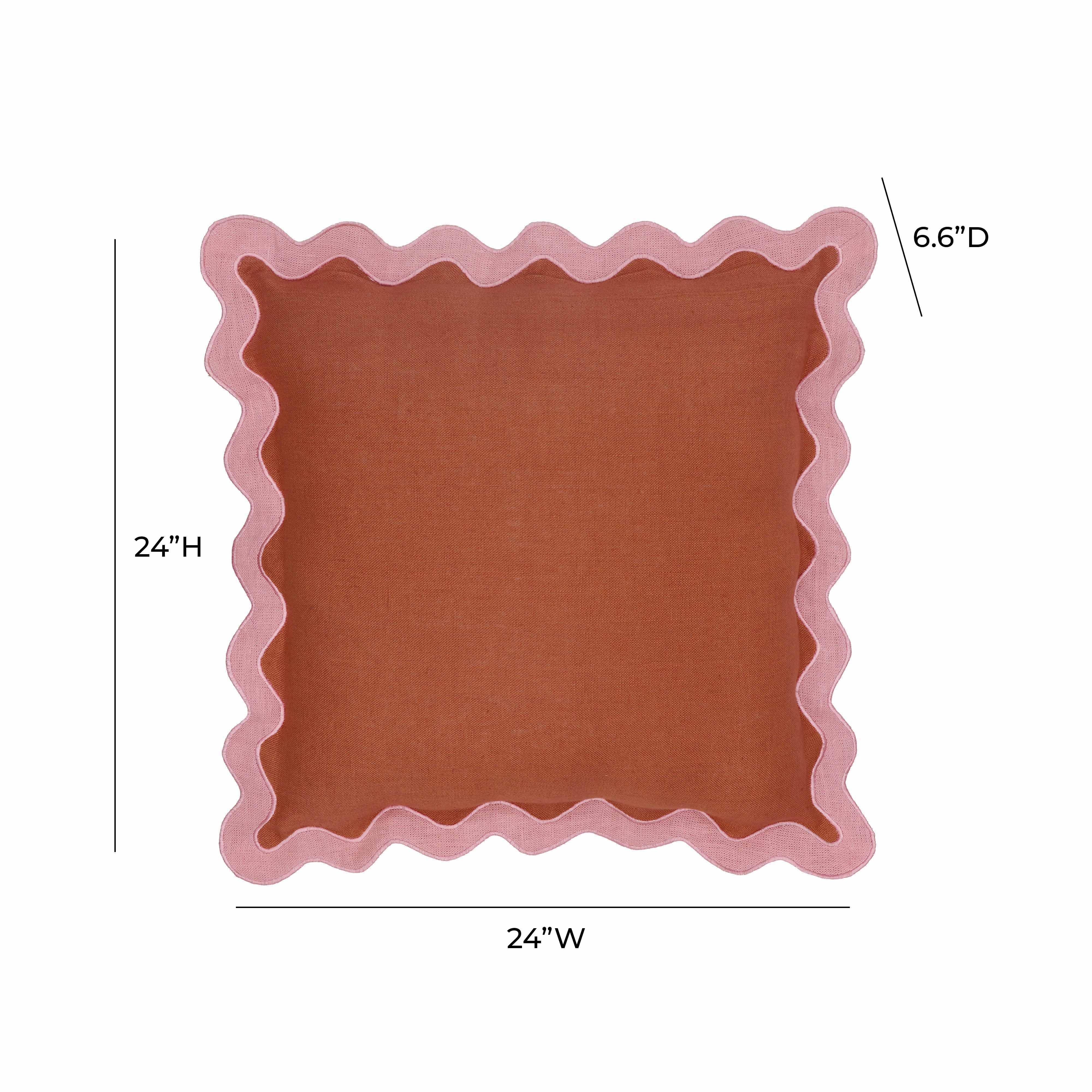 Scalloped Edge 24" Square Throw Pillow Cover 137 Scalloped Edge 24" Square Throw Pillow Cover