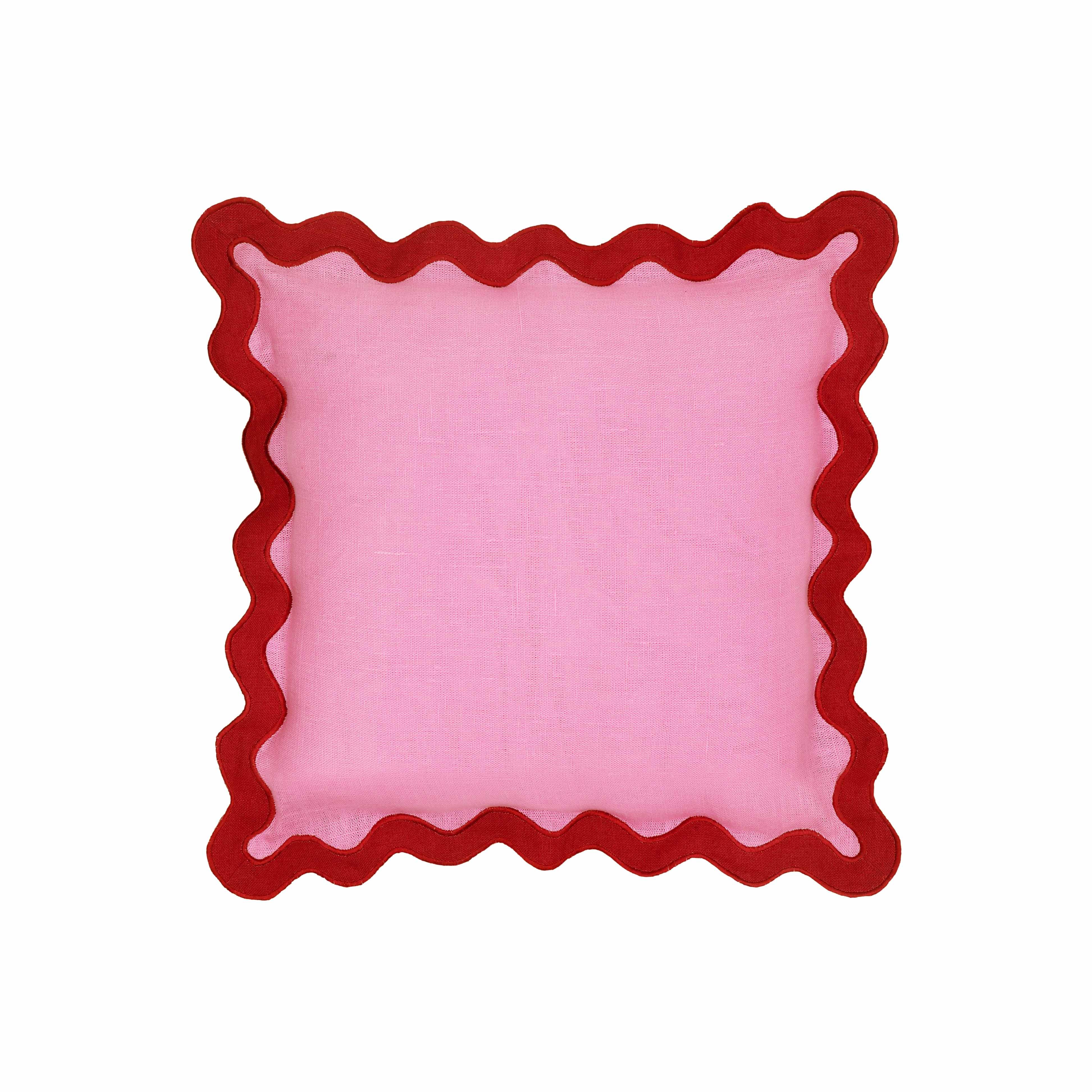 Scalloped Edge 24" Square Throw Pillow Cover 138 Scalloped Edge 24" Square Throw Pillow Cover