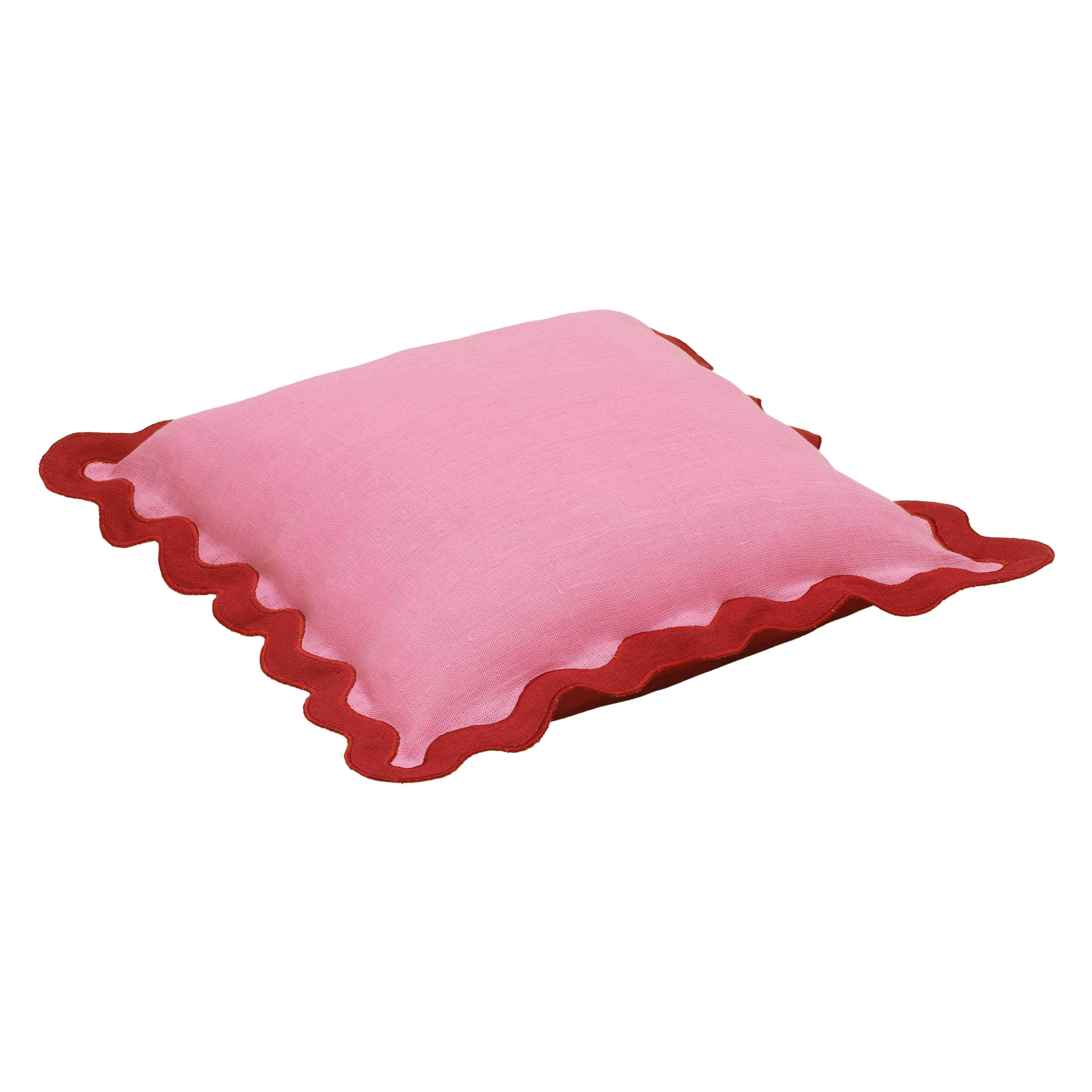 Scalloped Edge 24" Square Throw Pillow Cover 139 Scalloped Edge 24" Square Throw Pillow Cover