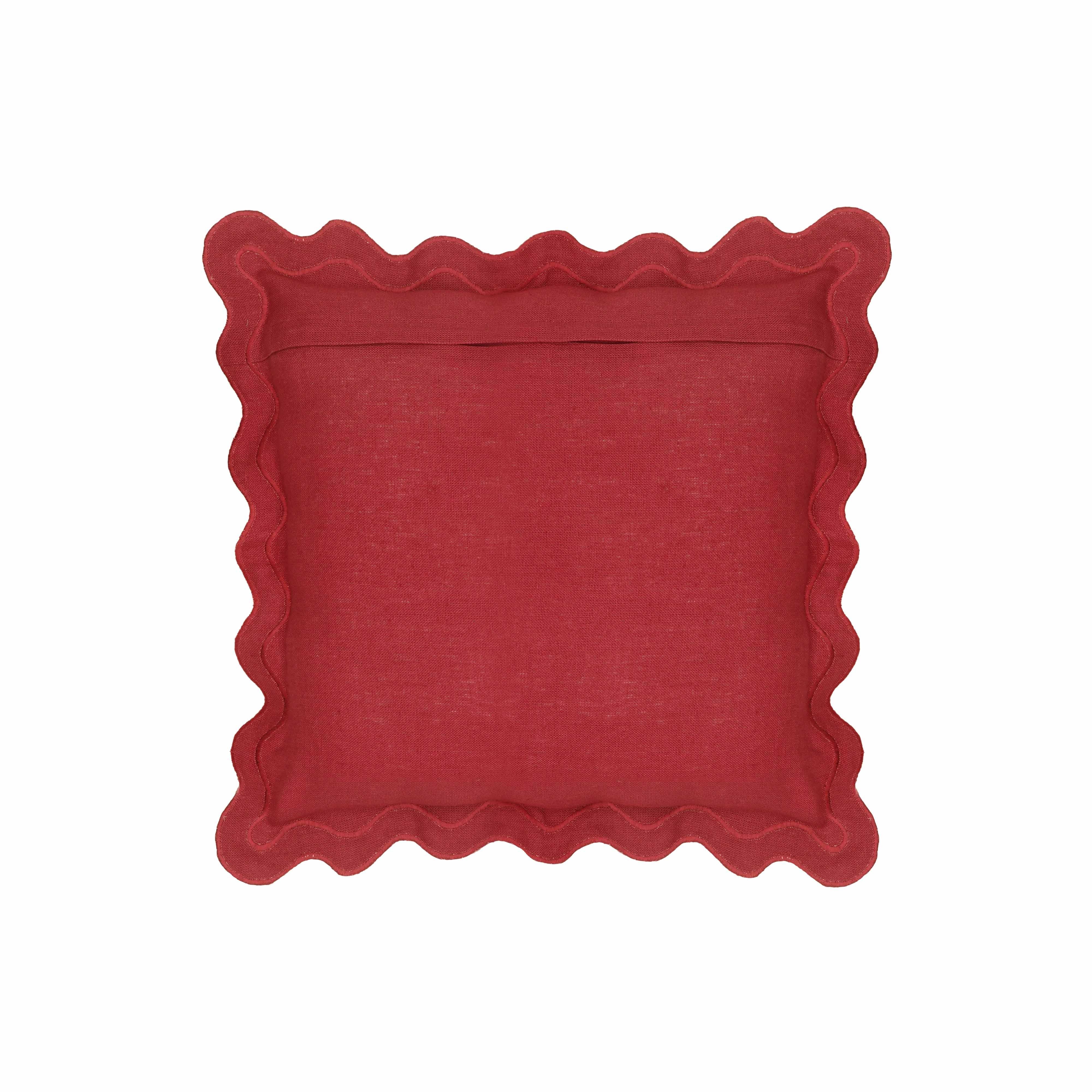 Scalloped Edge 24" Square Throw Pillow Cover 140 Scalloped Edge 24" Square Throw Pillow Cover