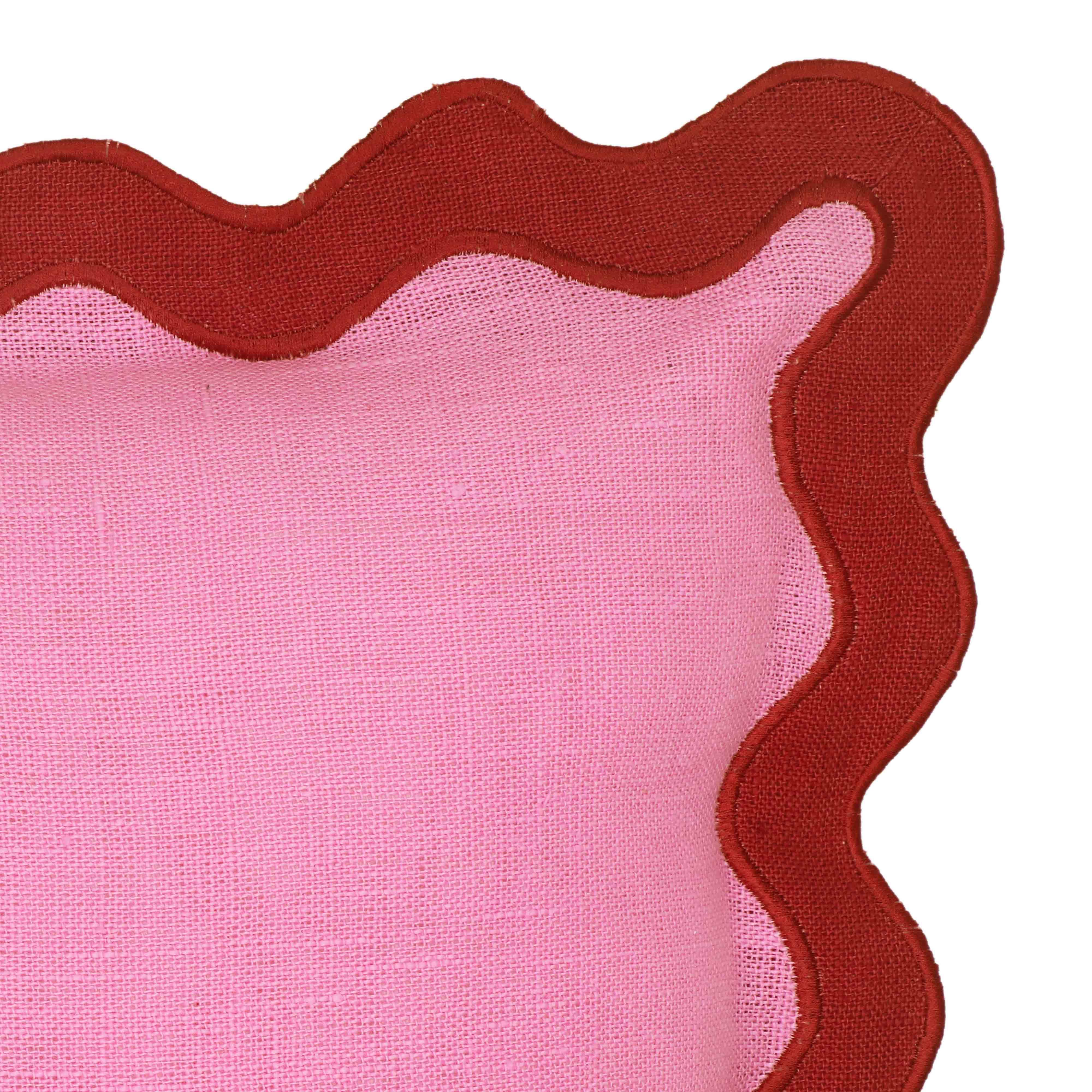 Scalloped Edge 24" Square Throw Pillow Cover 141 Scalloped Edge 24" Square Throw Pillow Cover