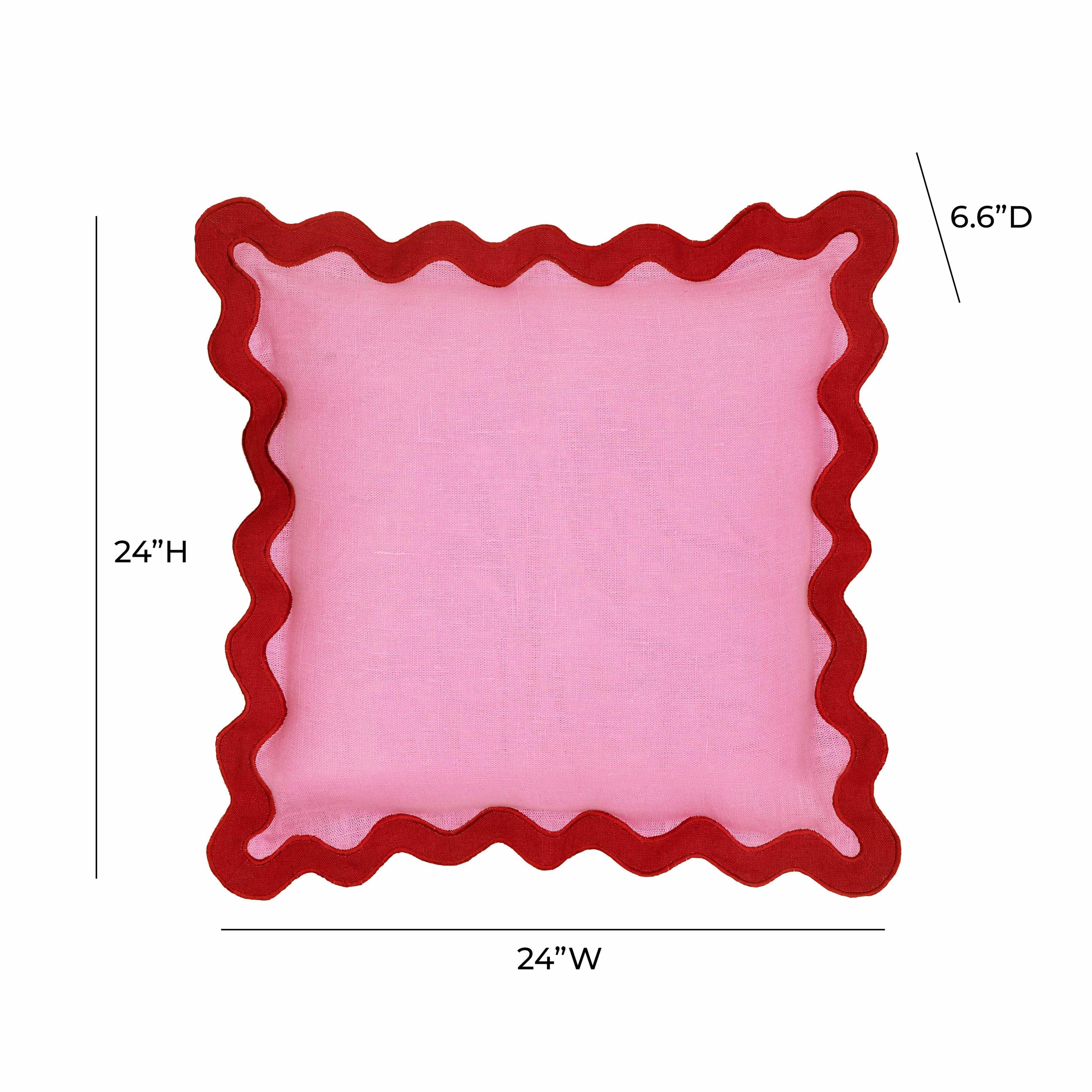 Scalloped Edge 24" Square Throw Pillow Cover 142 Scalloped Edge 24" Square Throw Pillow Cover
