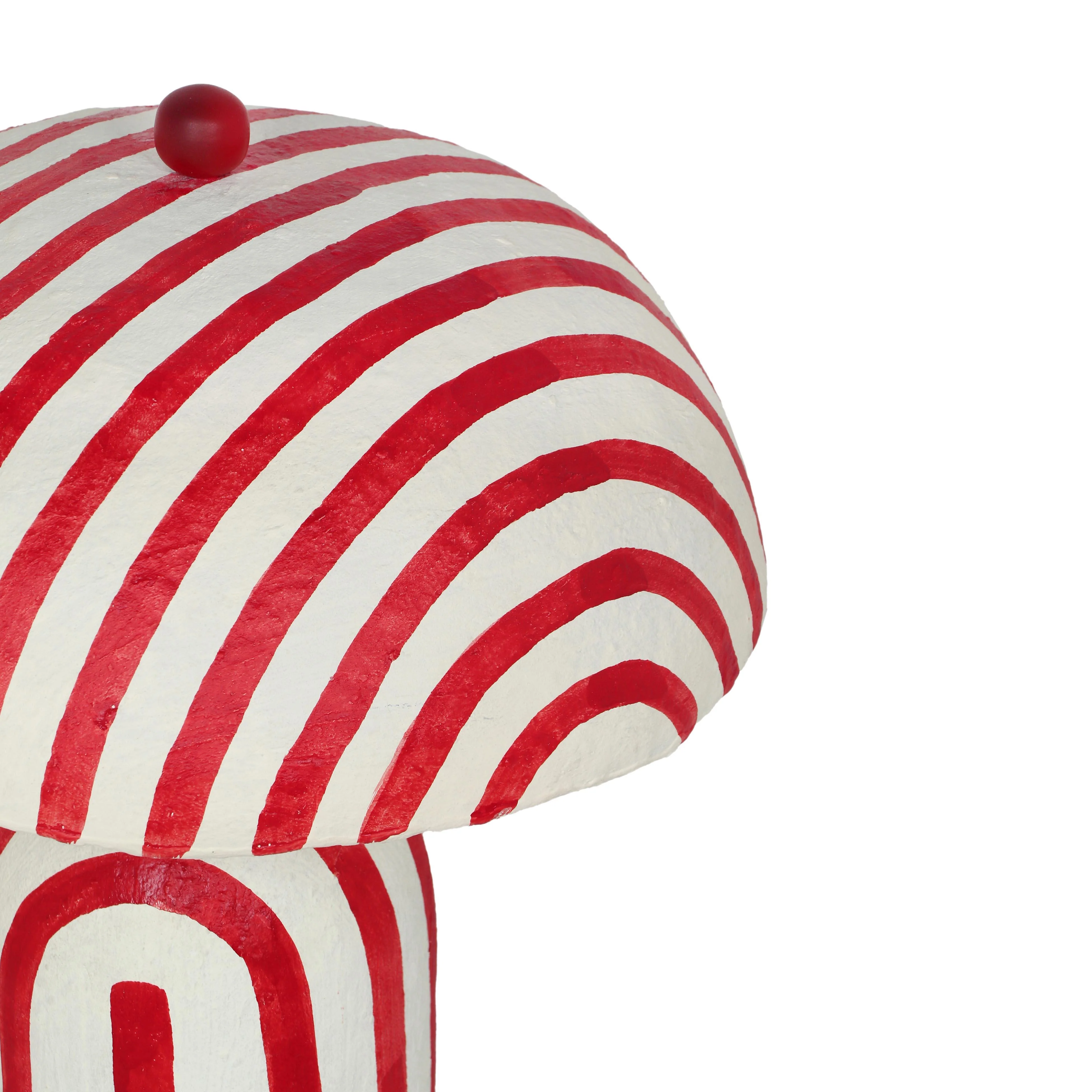 Maiori Striped Papier Mache Table Lamp 29 Maiori Striped Papier Mache Table Lamp