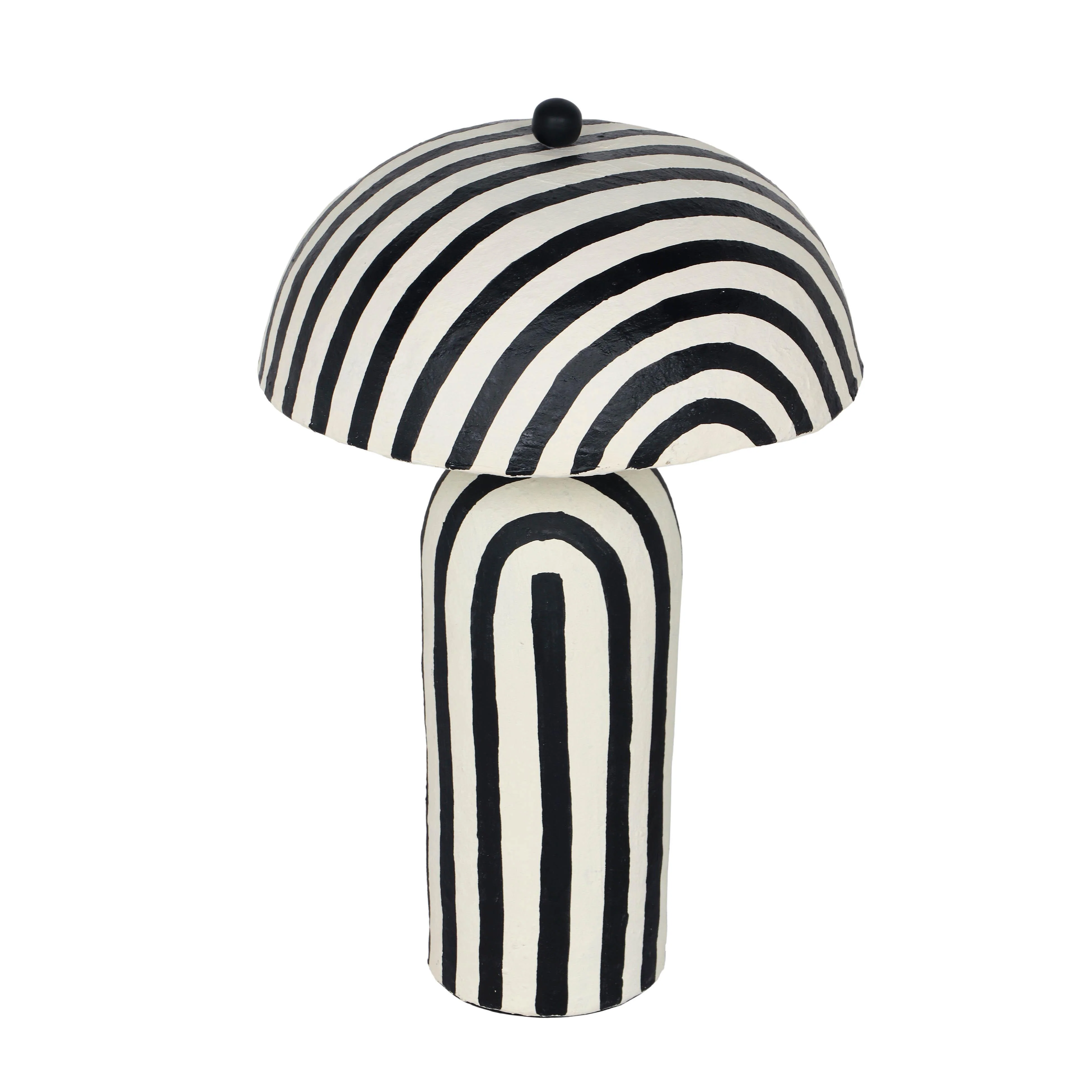 Maiori Striped Papier Mache Table Lamp 21 Maiori Striped Papier Mache Table Lamp
