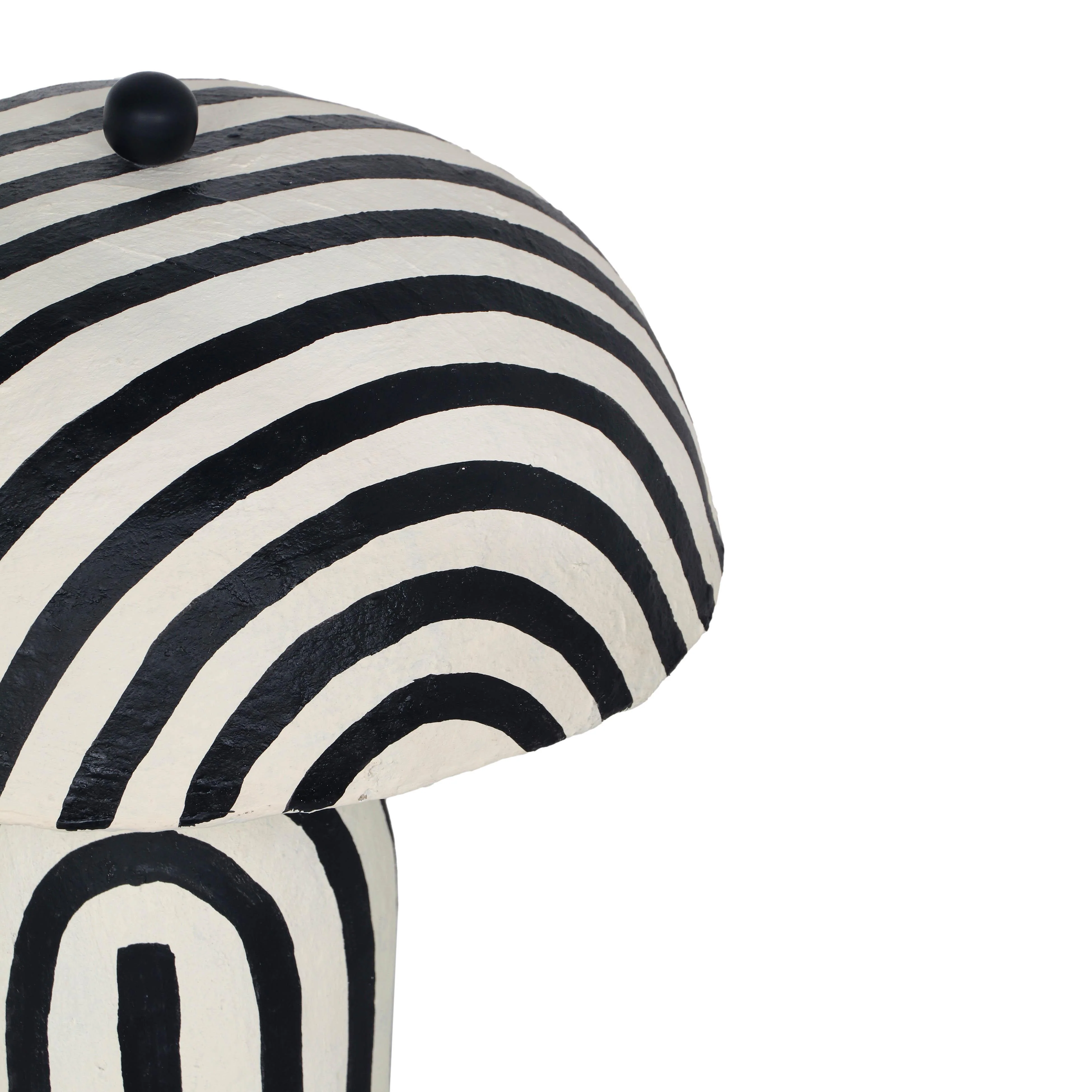 Maiori Striped Papier Mache Table Lamp 22 Maiori Striped Papier Mache Table Lamp