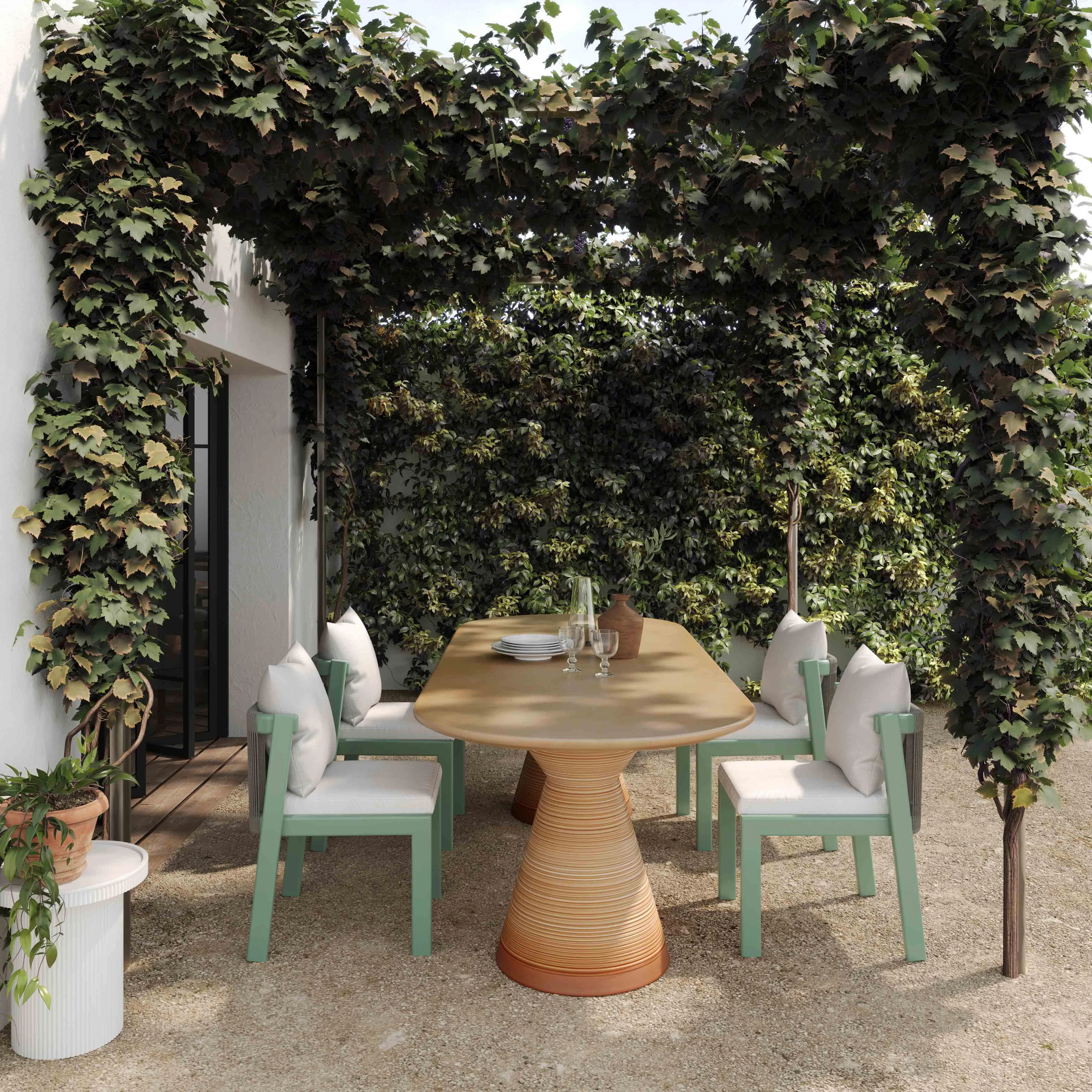 Fassa Terracotta Indoor / Outdoor 87" Oval Dining Table 9 Fassa Terracotta Indoor / Outdoor 87" Oval Dining Table