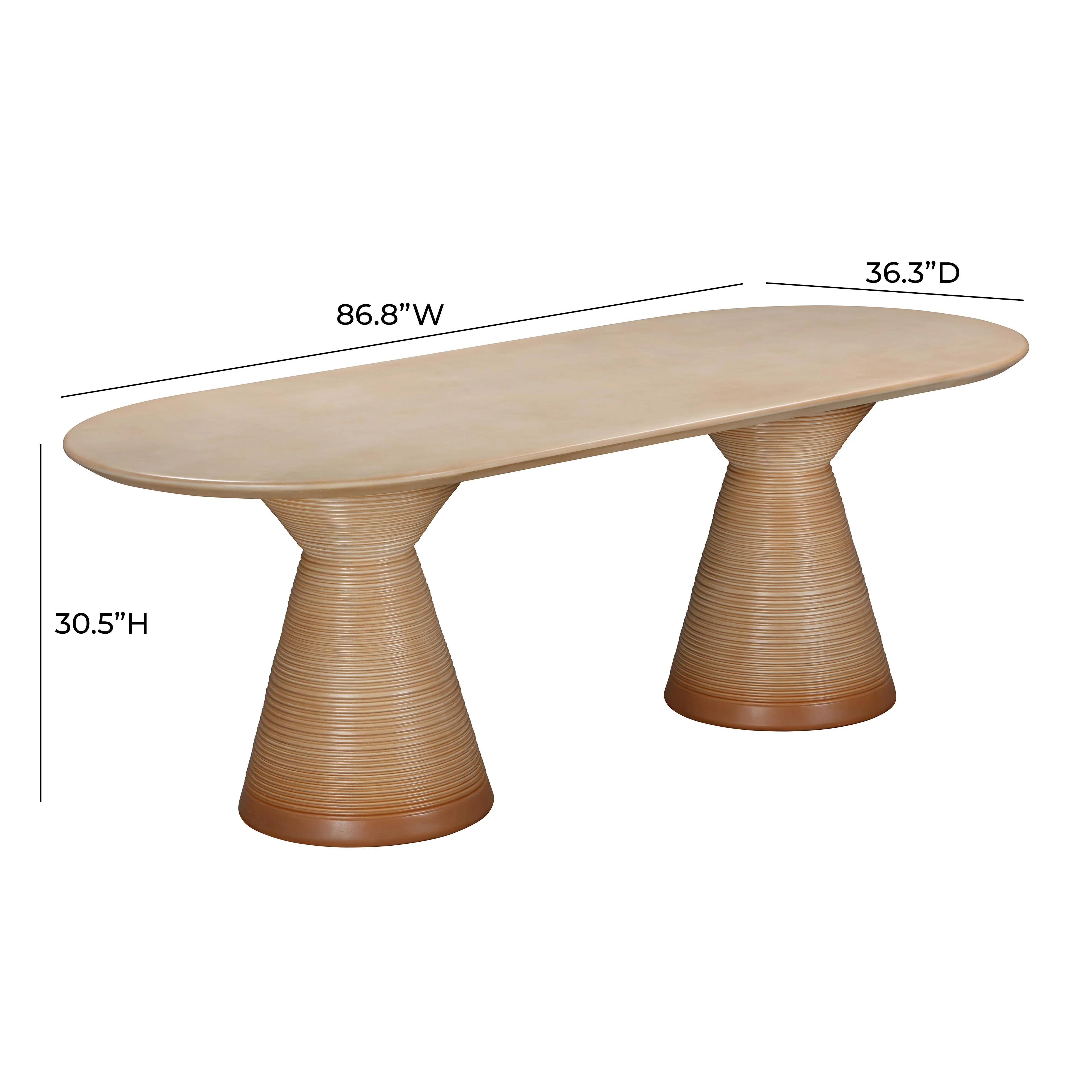 Fassa Terracotta Indoor / Outdoor 87" Oval Dining Table 14 Fassa Terracotta Indoor / Outdoor 87" Oval Dining Table