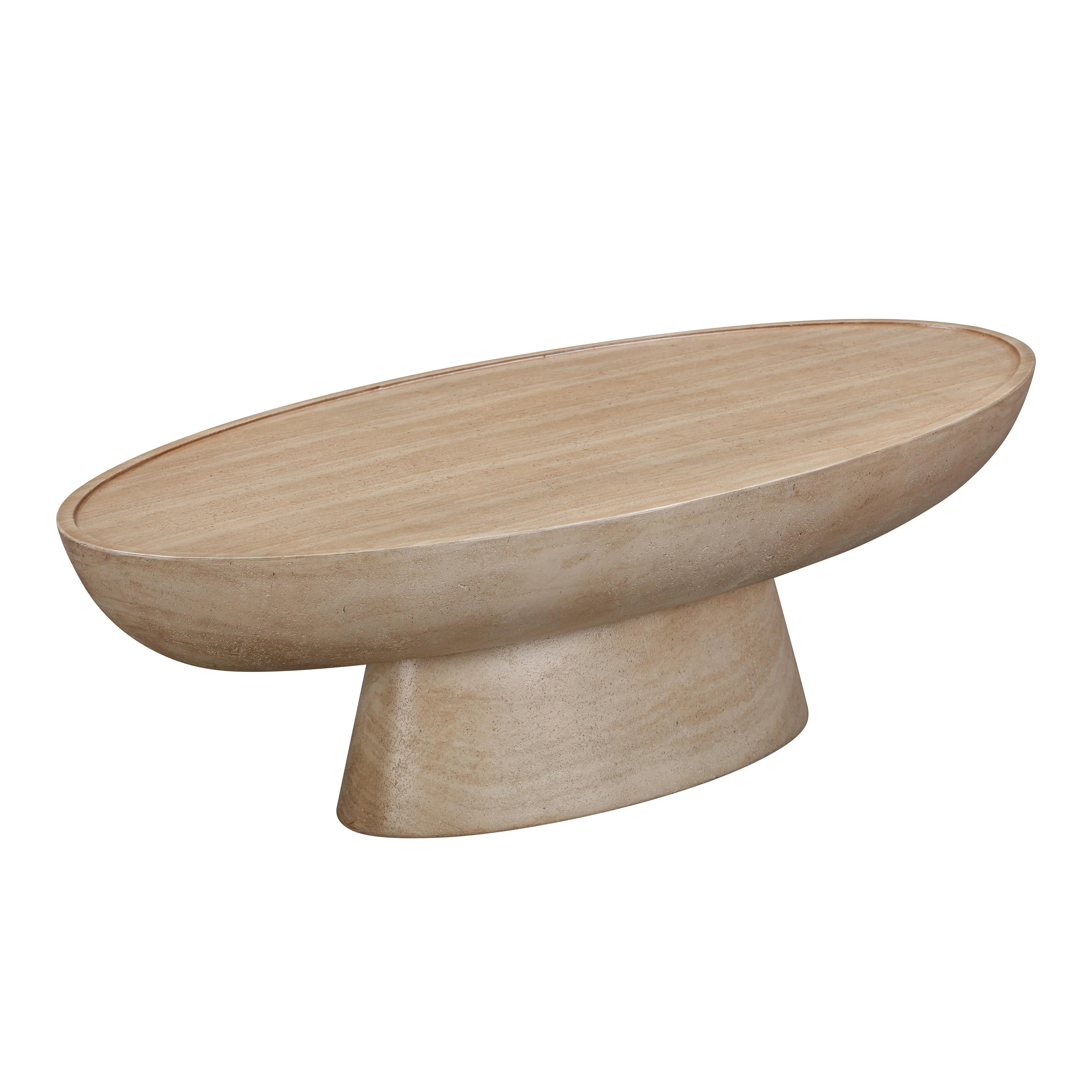 Eclipse Textured Faux Travertine Indoor / Outdoor Coffee Table 1 Eclipse Textured Faux Travertine Indoor / Outdoor Coffee Table