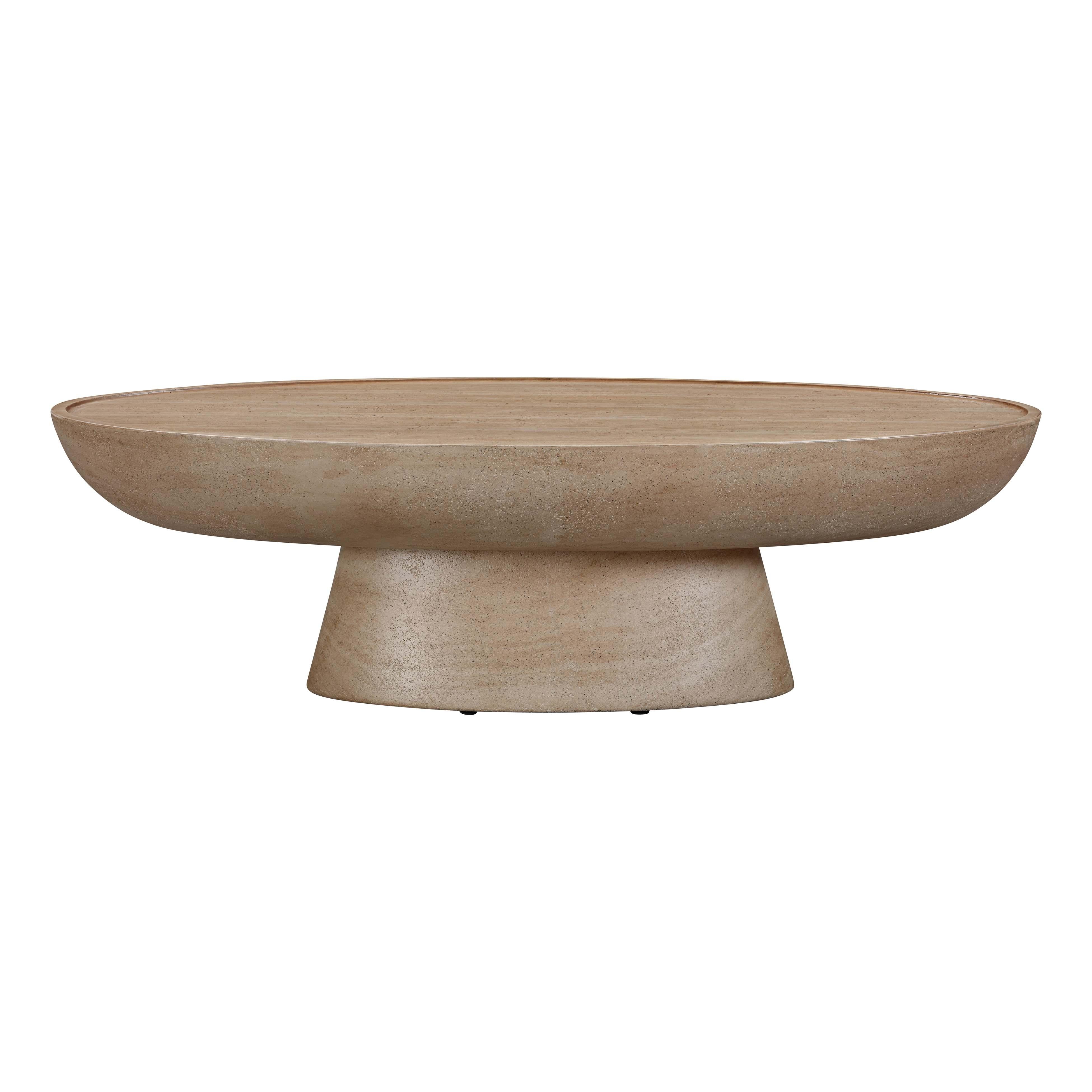 Eclipse Textured Faux Travertine Indoor / Outdoor Coffee Table 10 Eclipse Textured Faux Travertine Indoor / Outdoor Coffee Table