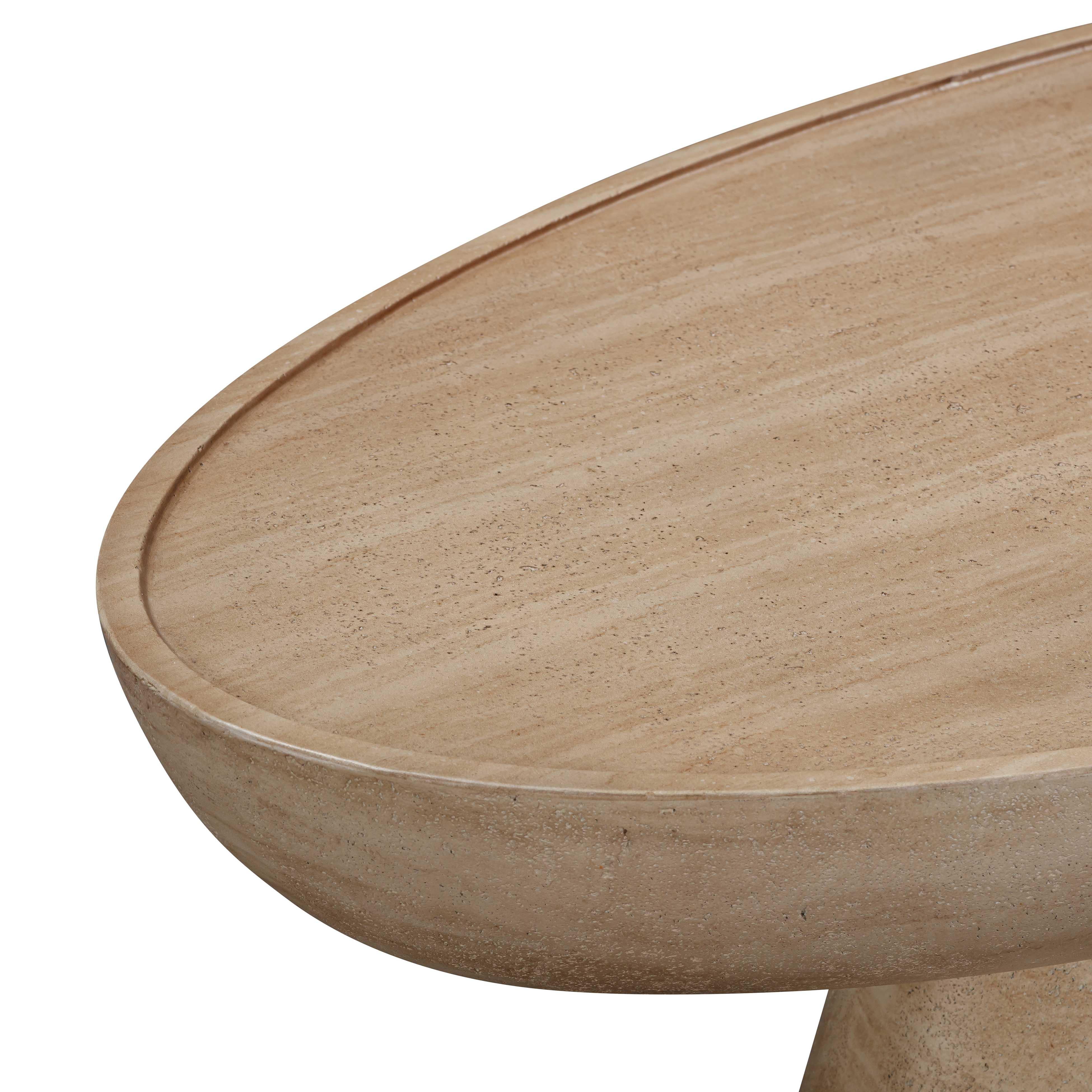 Eclipse Textured Faux Travertine Indoor / Outdoor Coffee Table 12 Eclipse Textured Faux Travertine Indoor / Outdoor Coffee Table