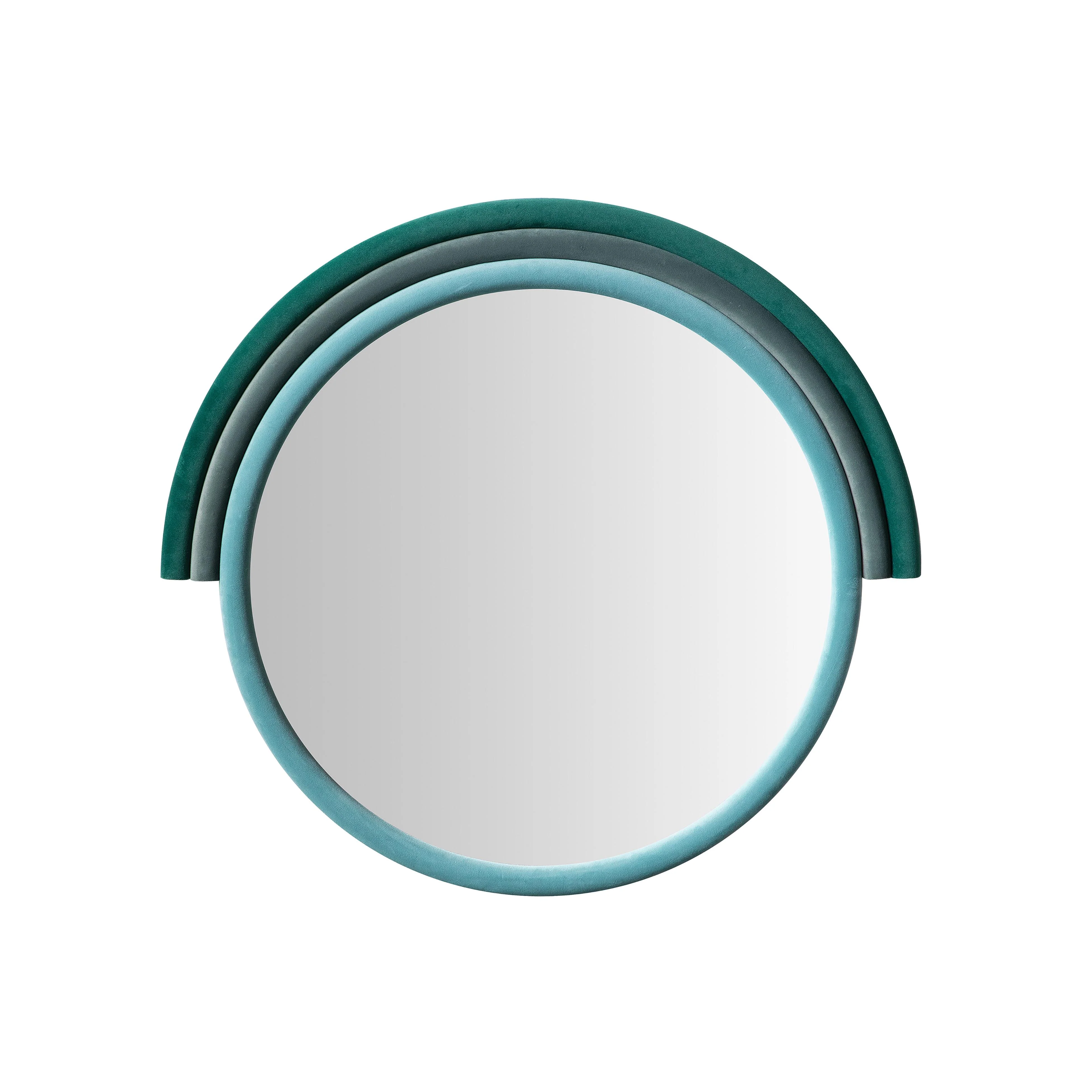 Lally Velvet Round Wall Mirror 1 Lally Velvet Round Wall Mirror