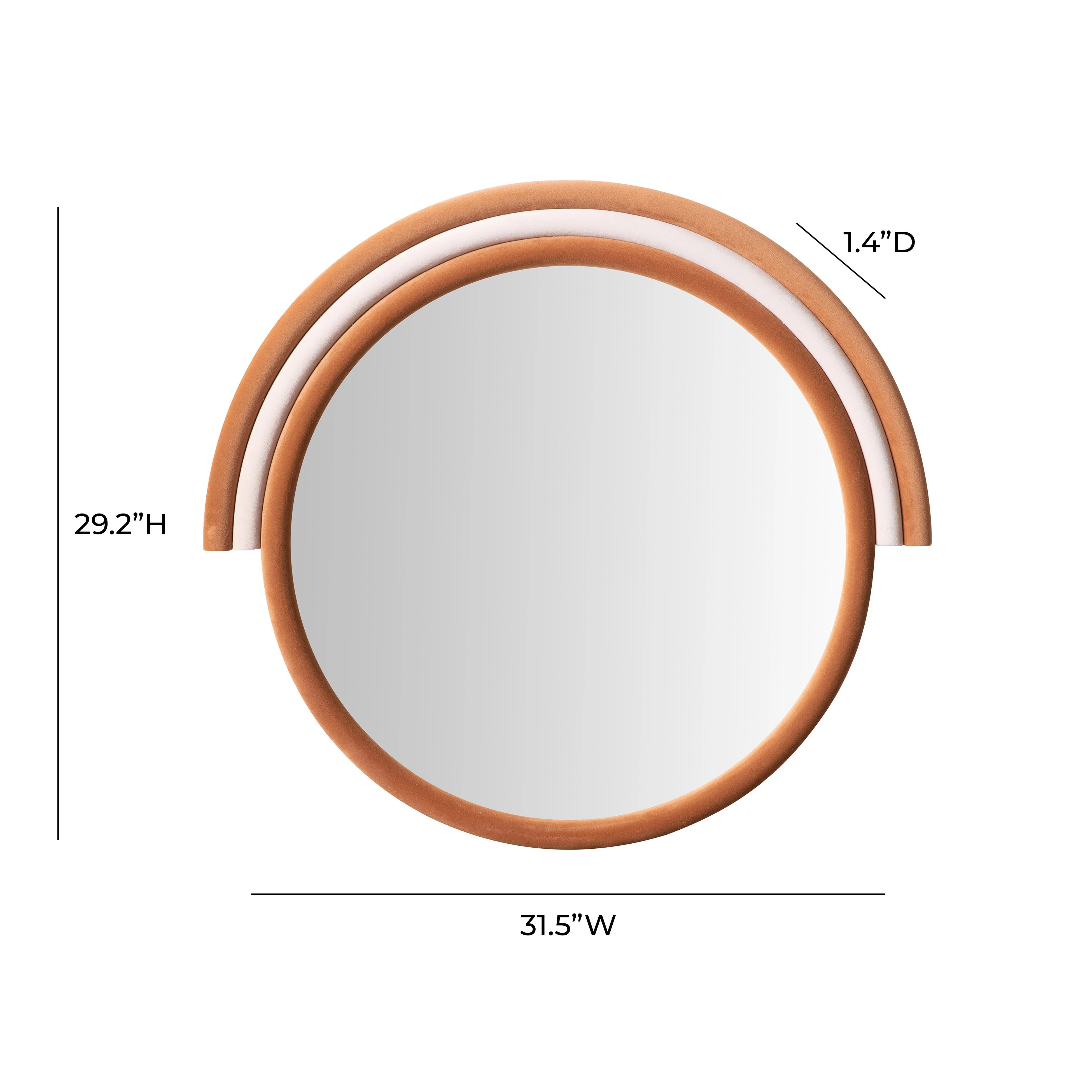 Lally Velvet Round Wall Mirror 20 Lally Velvet Round Wall Mirror