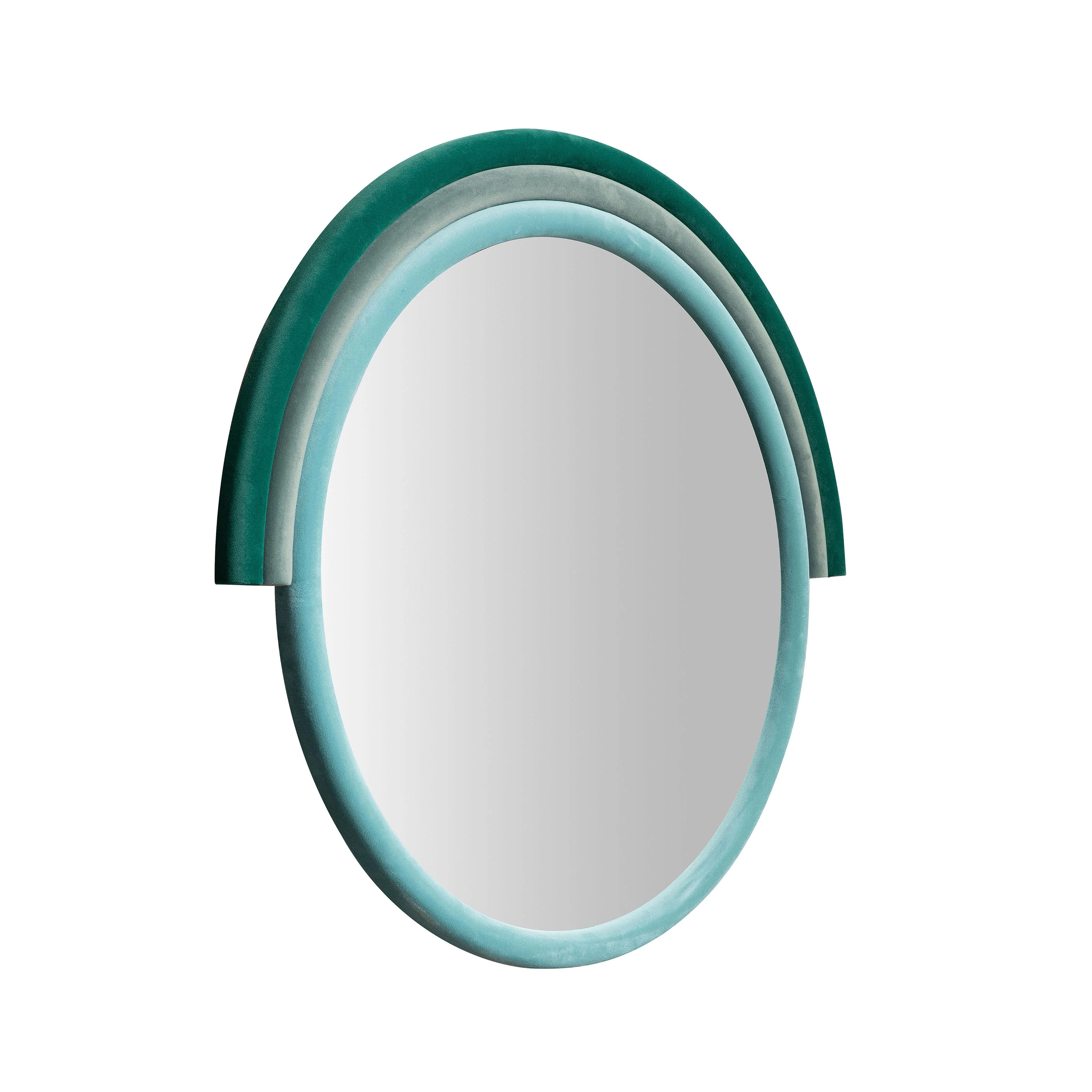 Lally Velvet Round Wall Mirror 13 Lally Velvet Round Wall Mirror