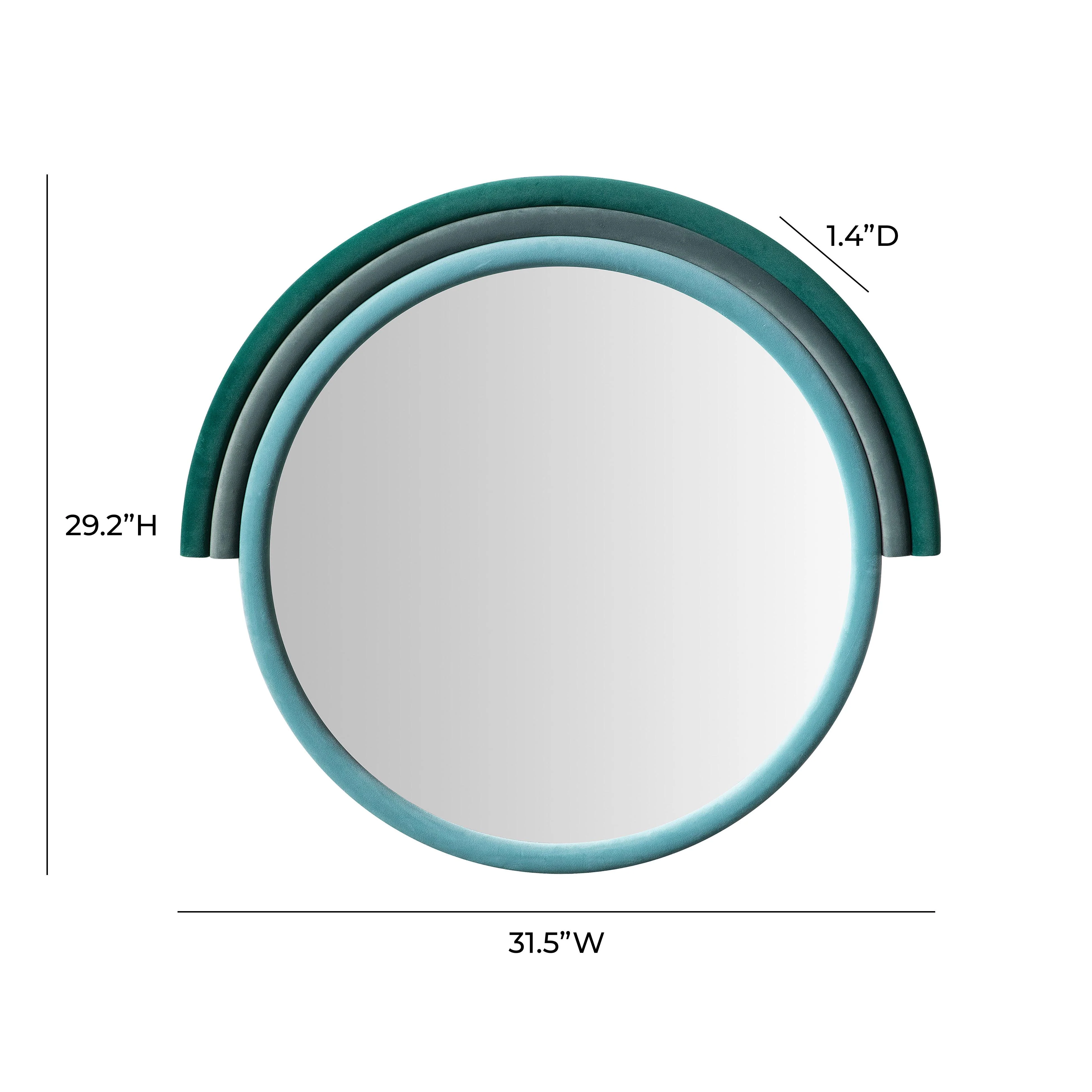 Lally Velvet Round Wall Mirror 15 Lally Velvet Round Wall Mirror