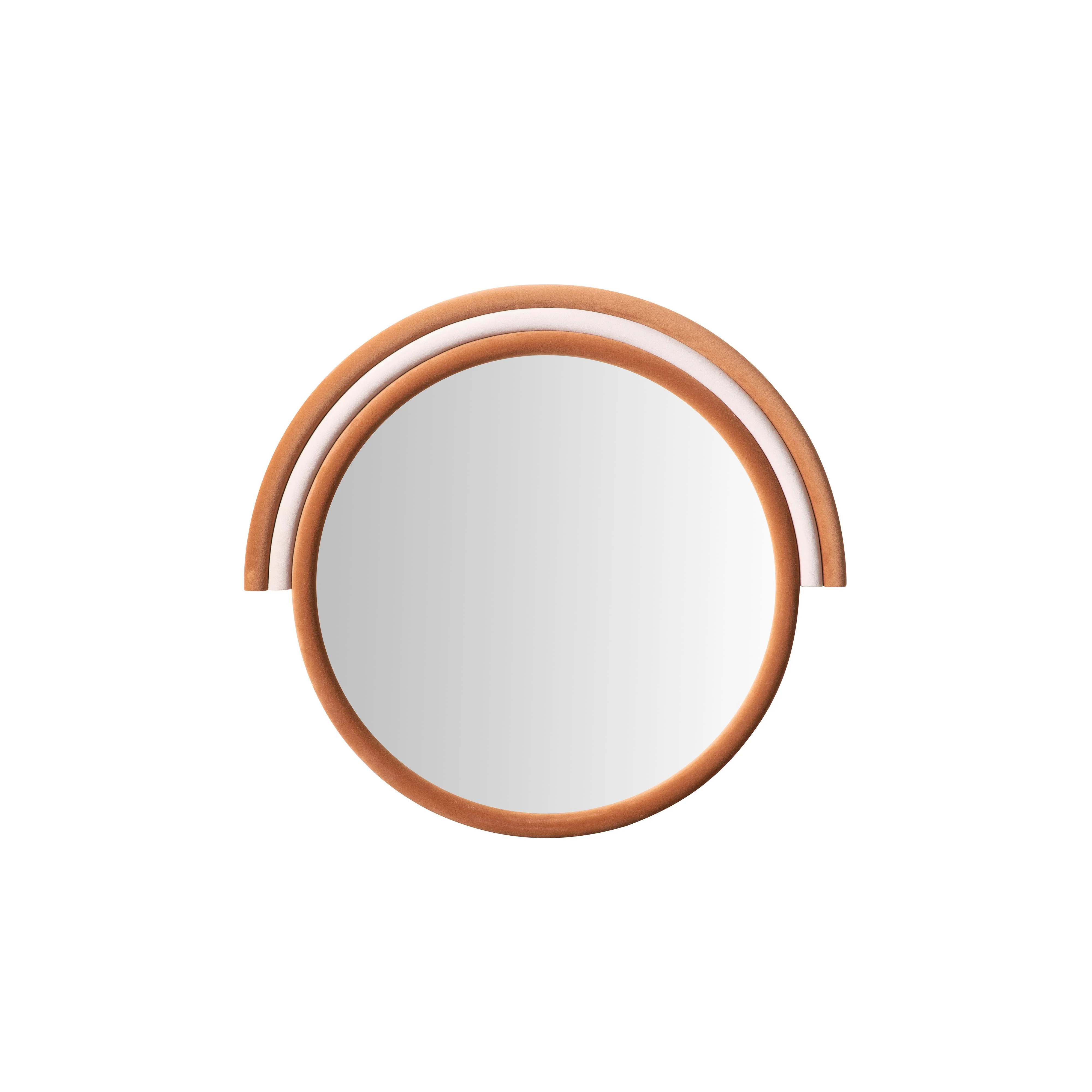 Lally Velvet Round Wall Mirror 16 Lally Velvet Round Wall Mirror