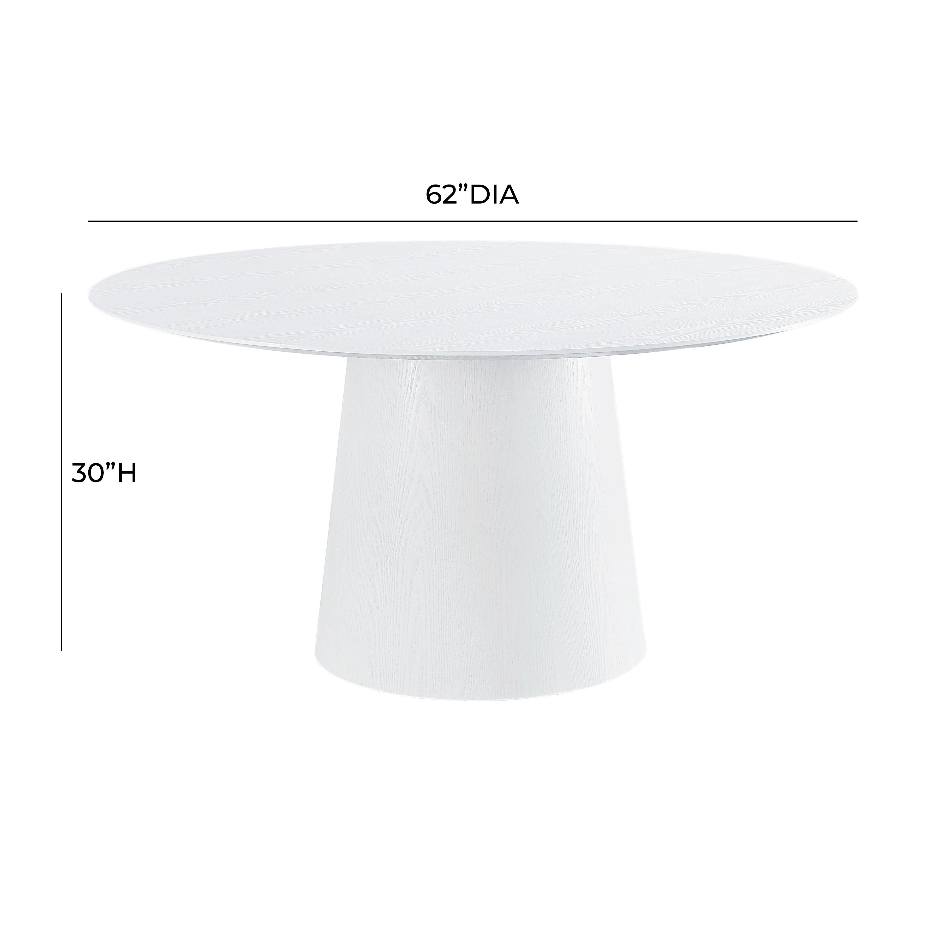 Pauline White Ash 62" Round Dining Table 12 Pauline White Ash 62" Round Dining Table