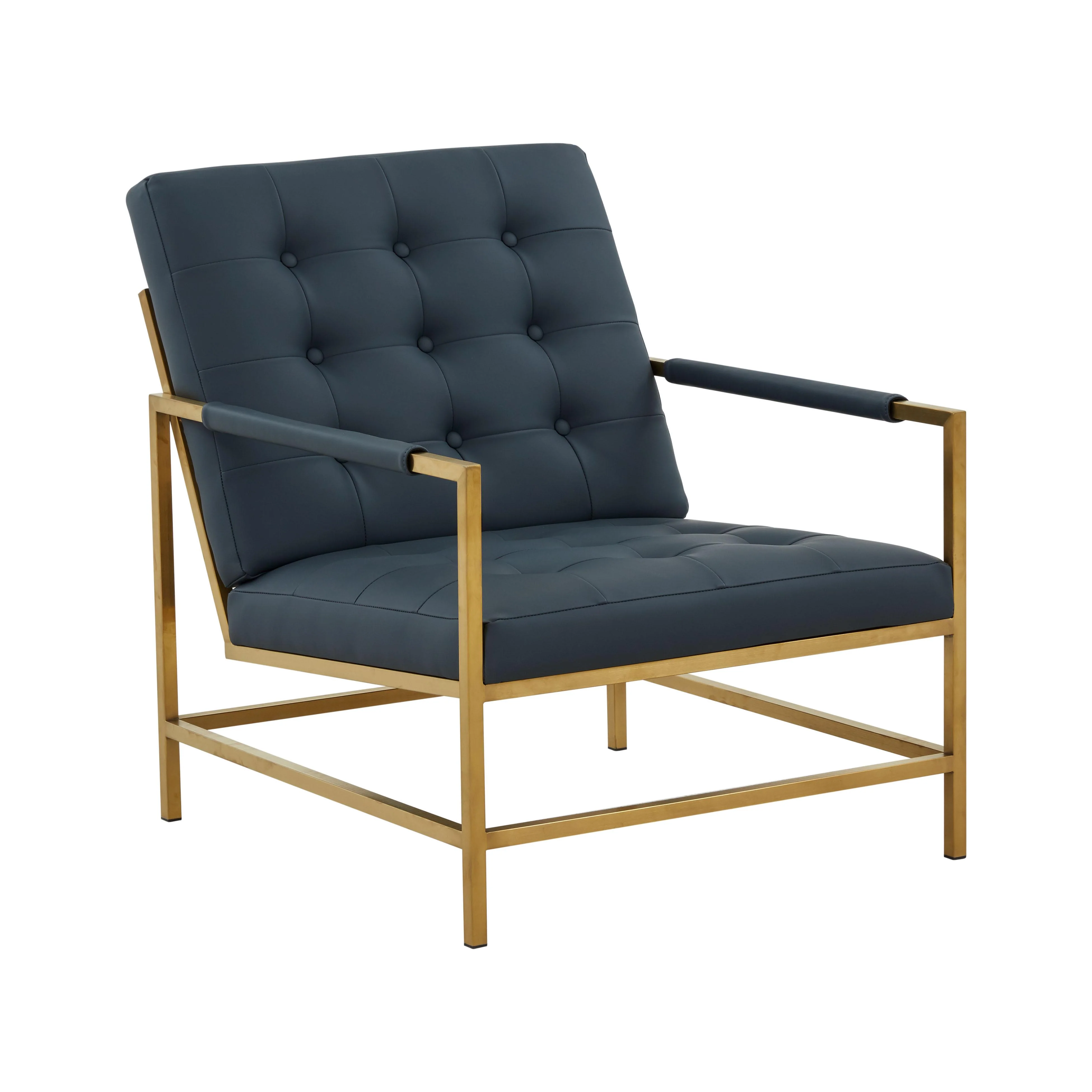 Van Charcoal Vegan Leather Accent Chair