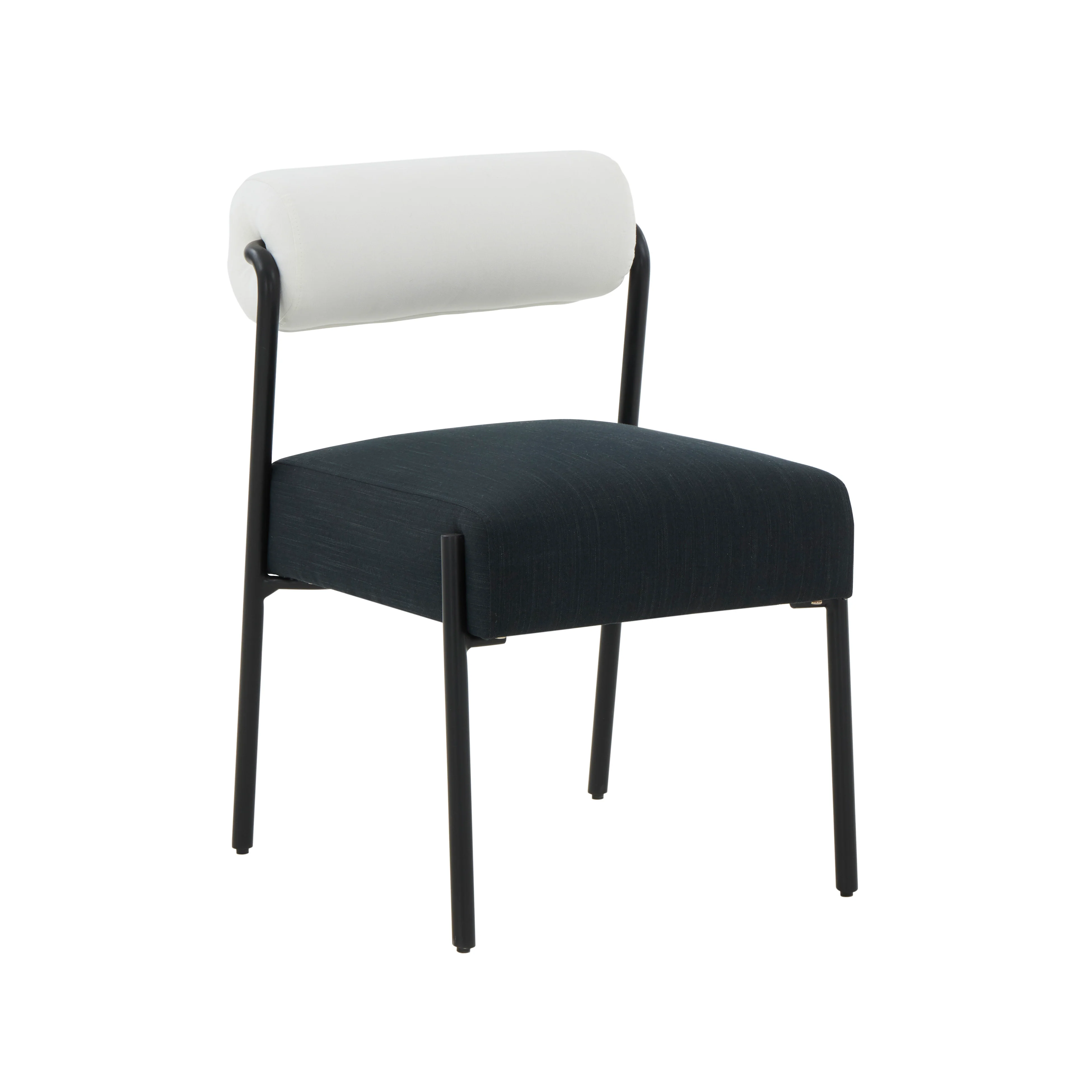 Jolene Cream and Black Performance Linen Dining Chair - Set of 2 10 Jolene Cream and Black Performance Linen Dining Chair - Set of 2