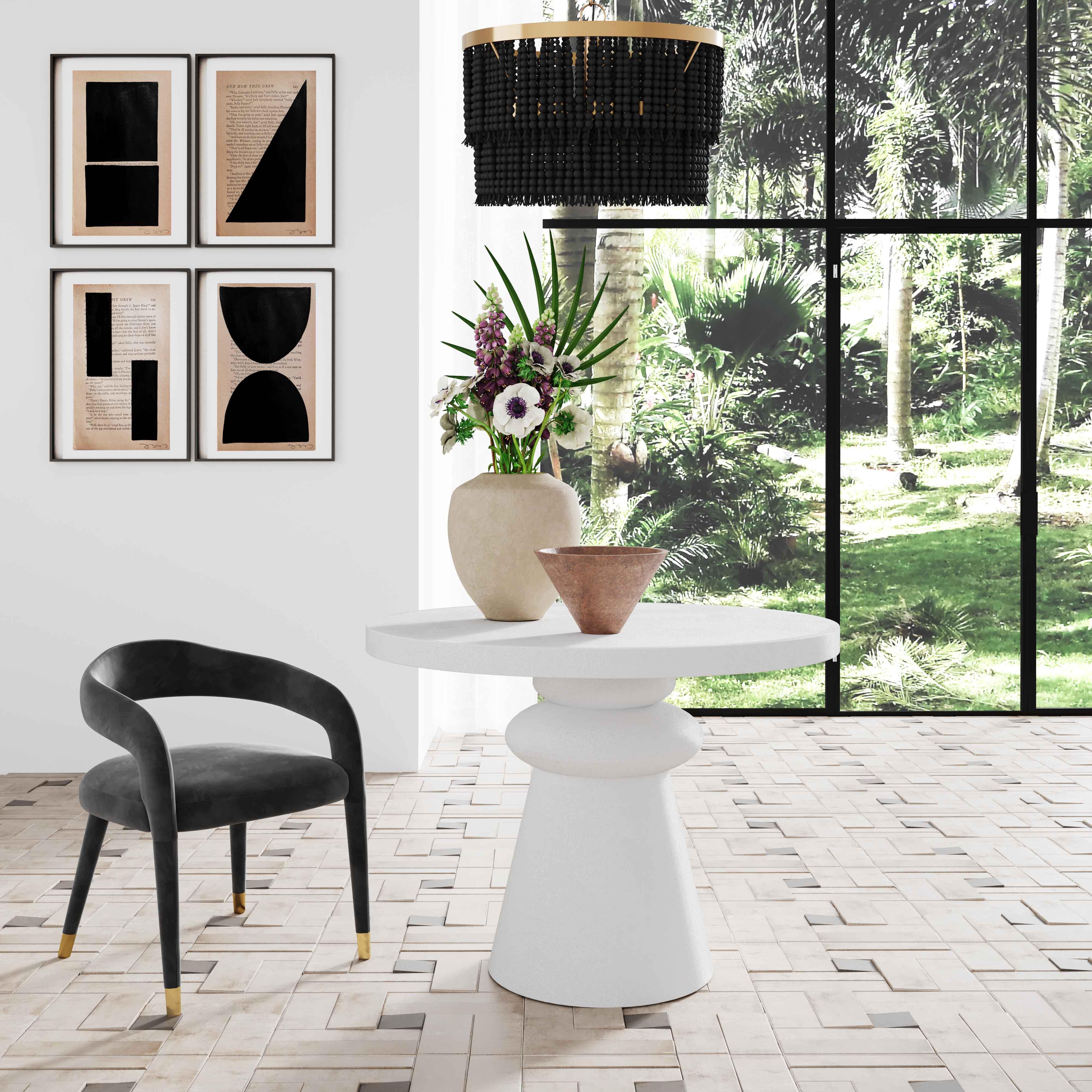Lupita White 42" Round Dinette Table 8 Lupita White 42" Round Dinette Table