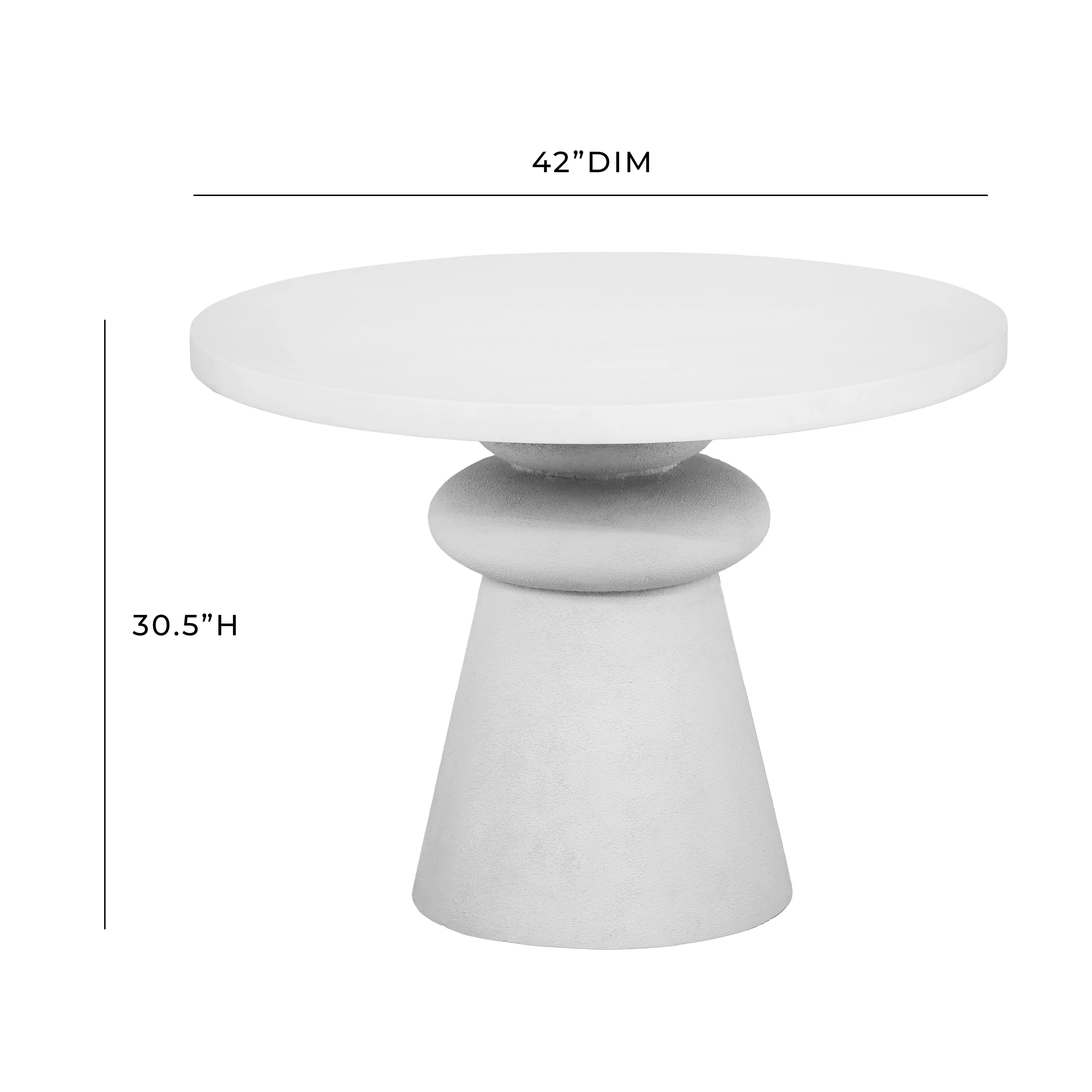 Lupita White 42" Round Dinette Table 12 Lupita White 42" Round Dinette Table