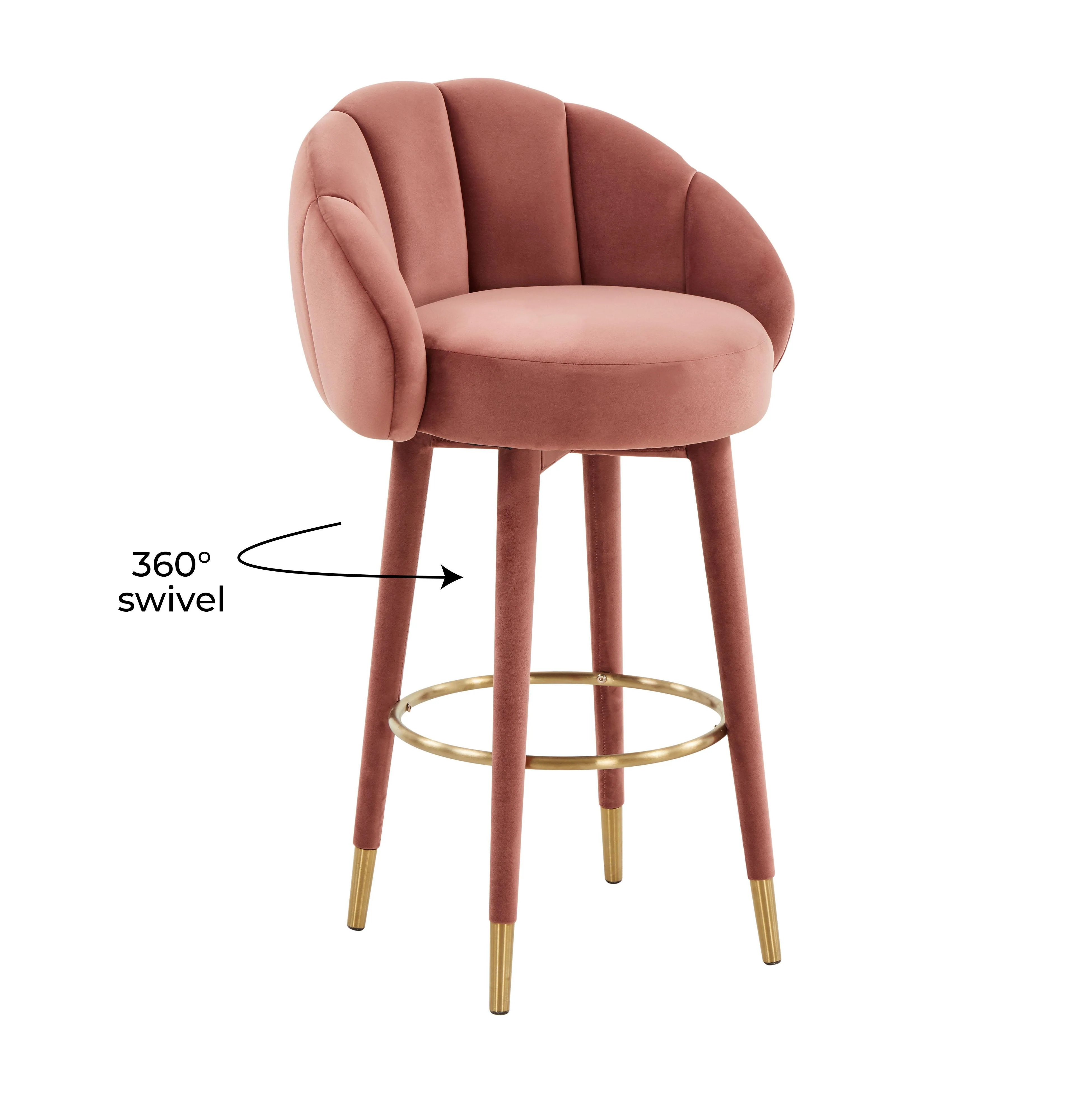 Myla Velvet Swivel Stool 65 Myla Velvet Swivel Stool