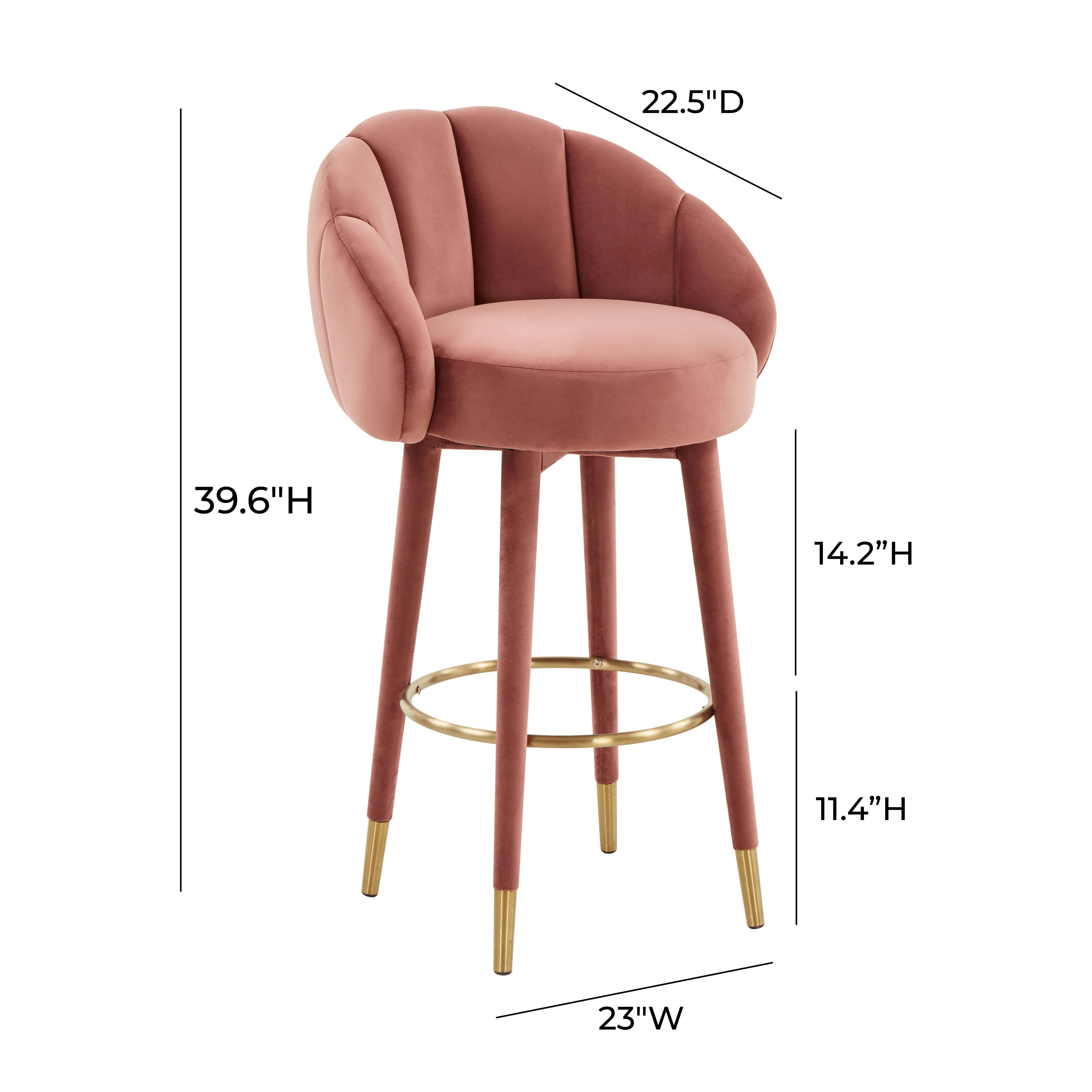 Myla Velvet Swivel Stool 66 Myla Velvet Swivel Stool