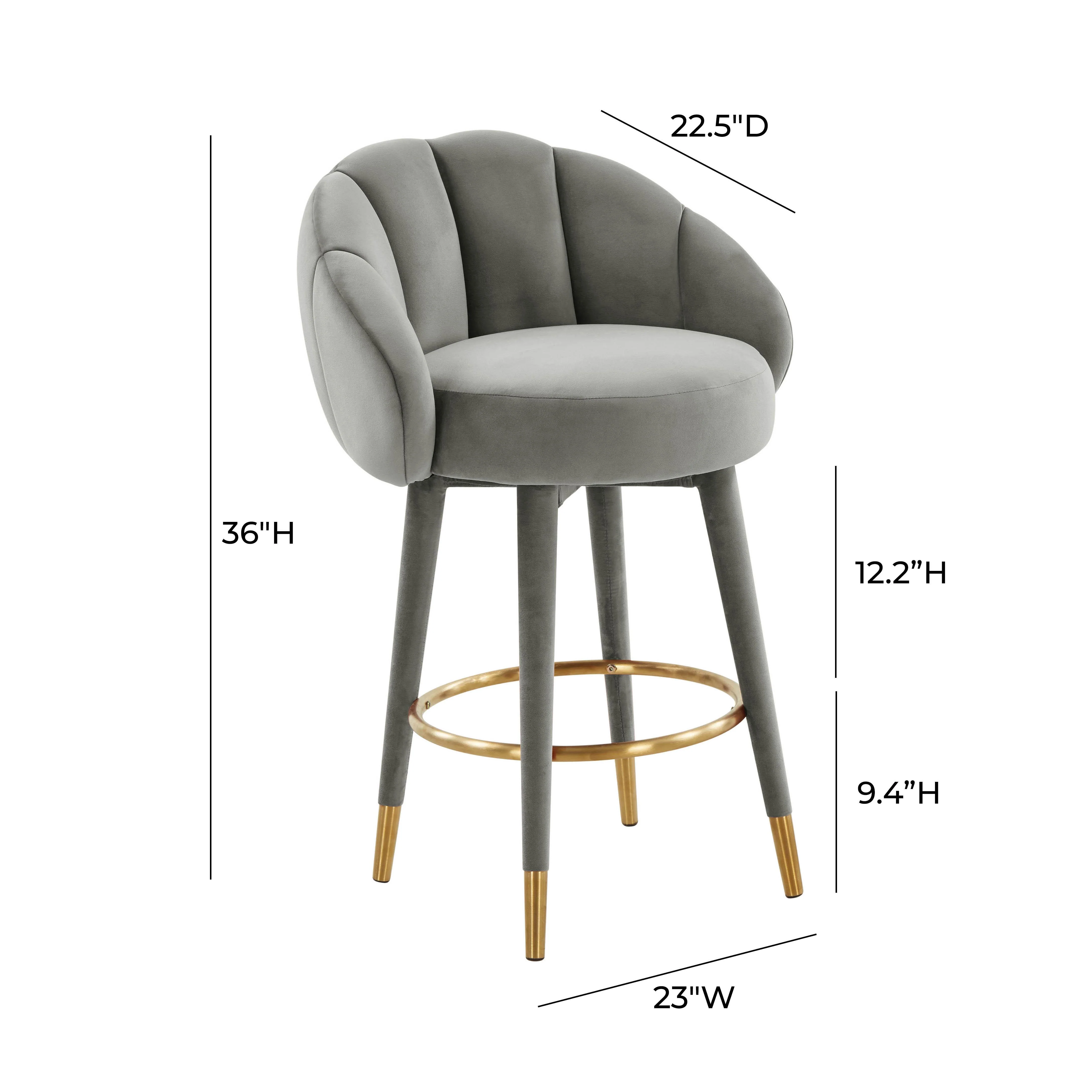 Myla Velvet Swivel Stool 74 Myla Velvet Swivel Stool