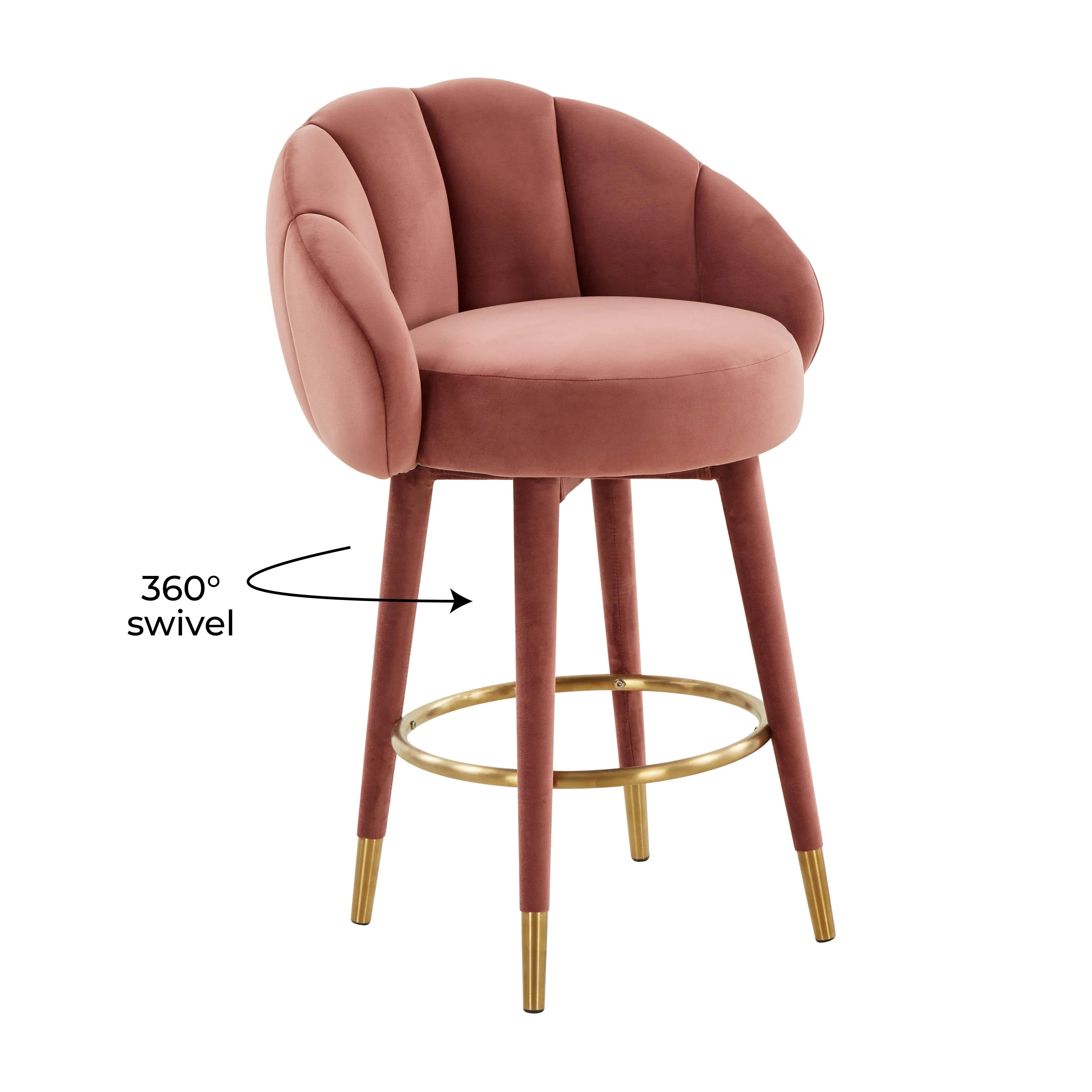 Myla Velvet Swivel Stool 56 Myla Velvet Swivel Stool