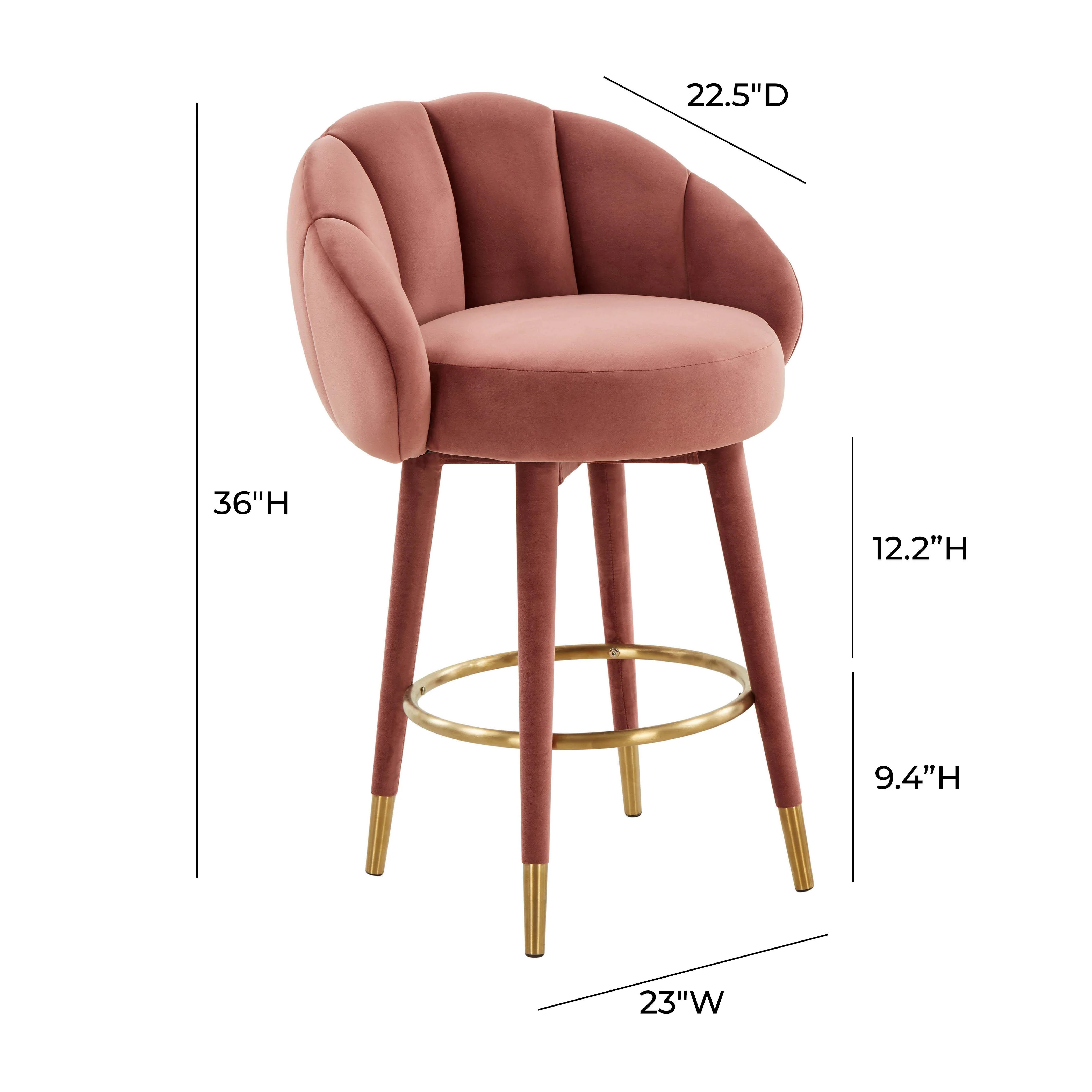 Myla Velvet Swivel Stool 57 Myla Velvet Swivel Stool