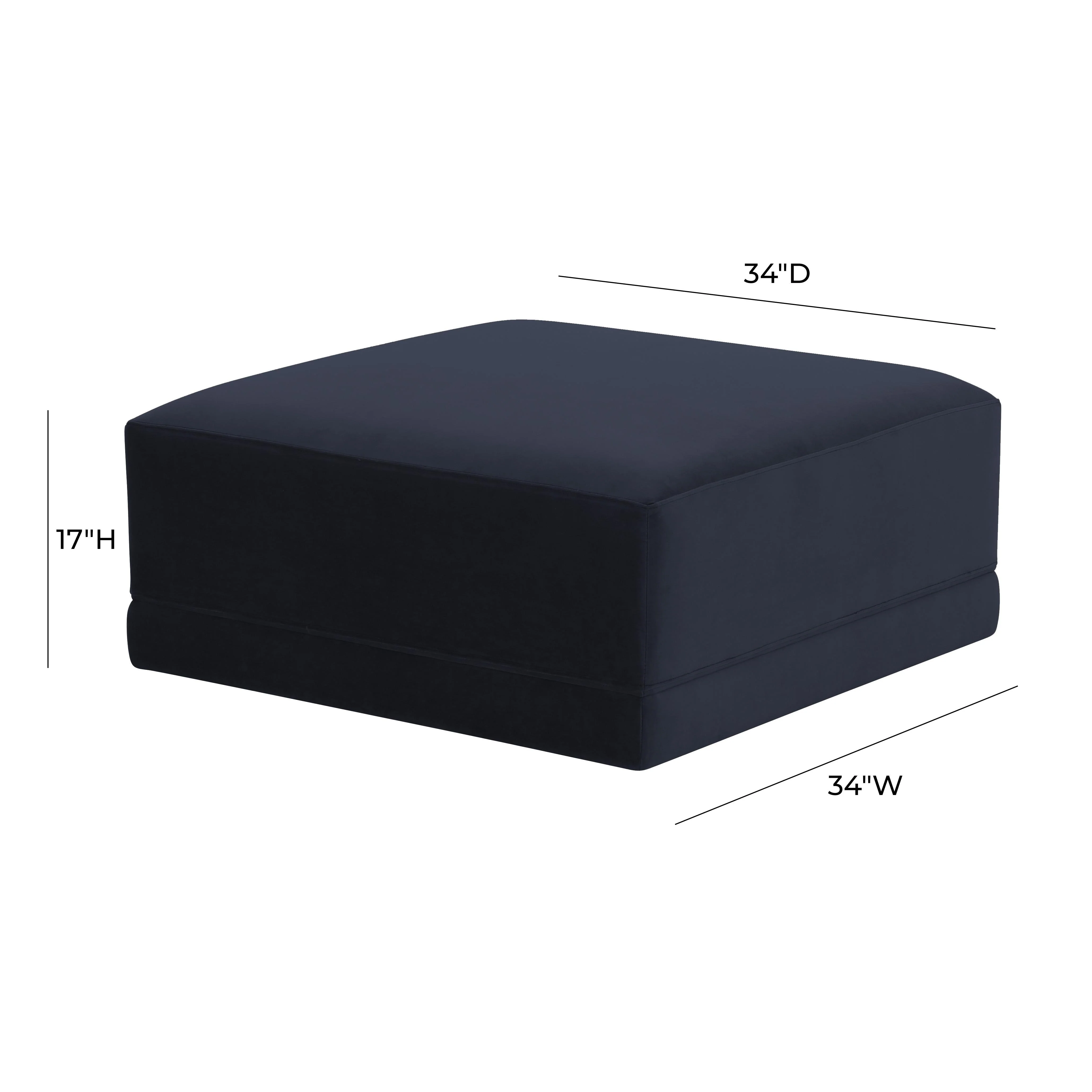 Willow Velvet Modular Ottoman 26 Willow Velvet Modular Ottoman