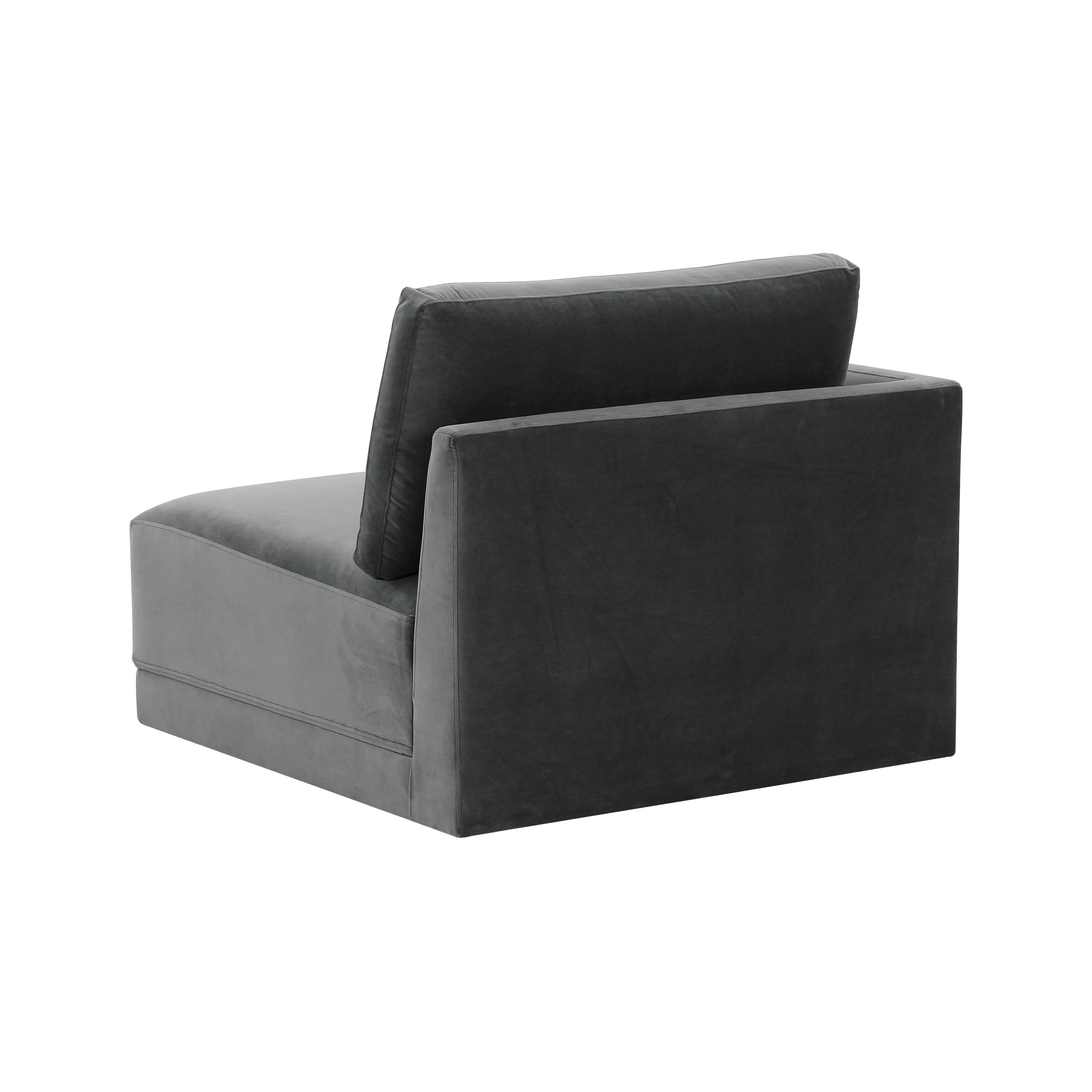 Willow Velvet Modular LAF Corner Chair 36 Willow Velvet Modular LAF Corner Chair